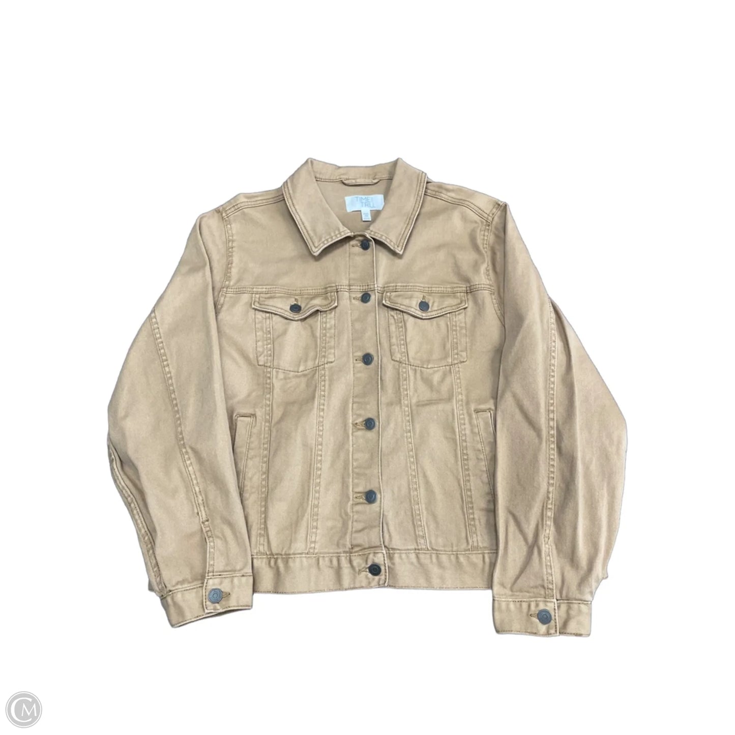 Jacket Denim By Time And Tru In Brown Denim, Size: 22