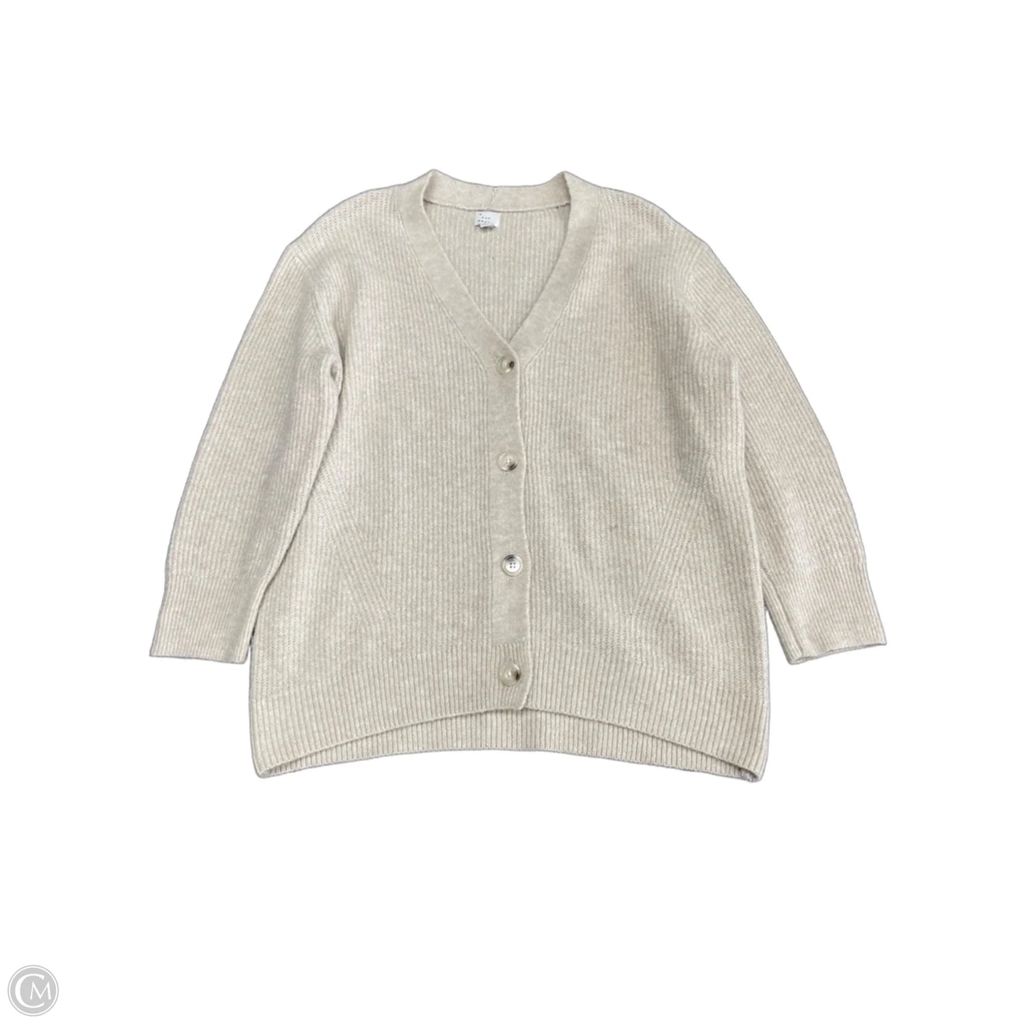 Sweater Cardigan By A New Day In Beige, Size: S