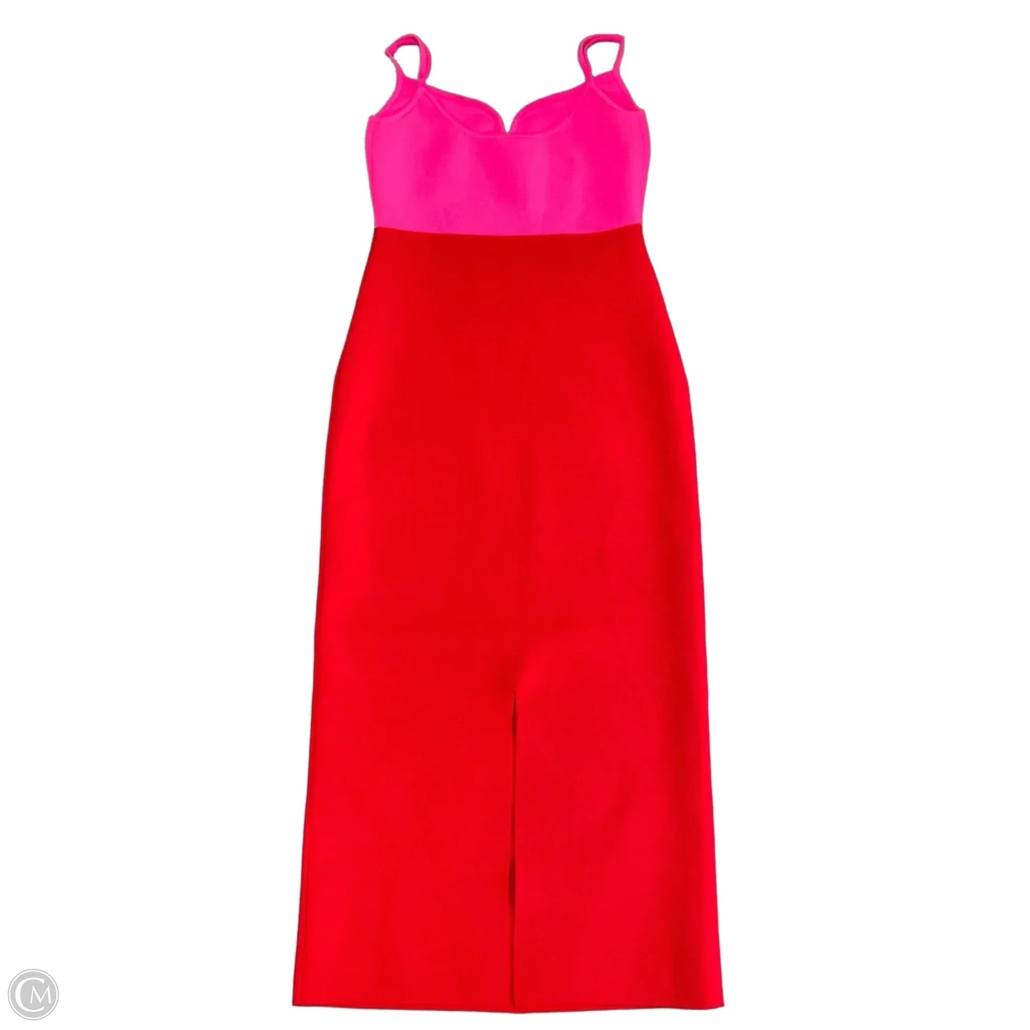 Dress Casual Midi By Express In Pink & Red, Size: S