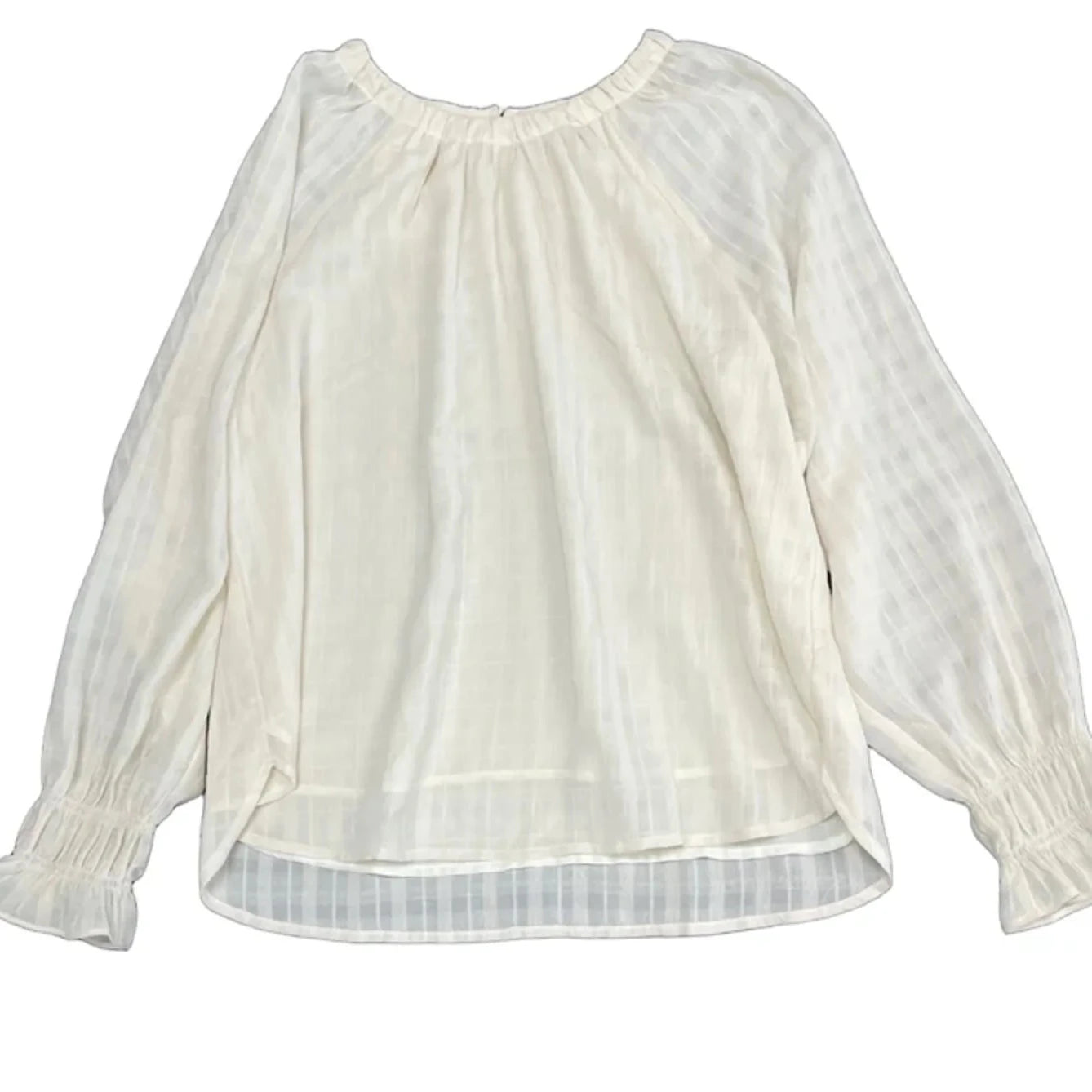 Top Long Sleeve By Loft In Cream, Size: L