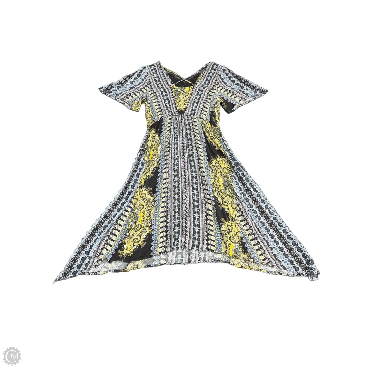 Dress Casual Short By One World In Blue & Yellow, Size: Xs