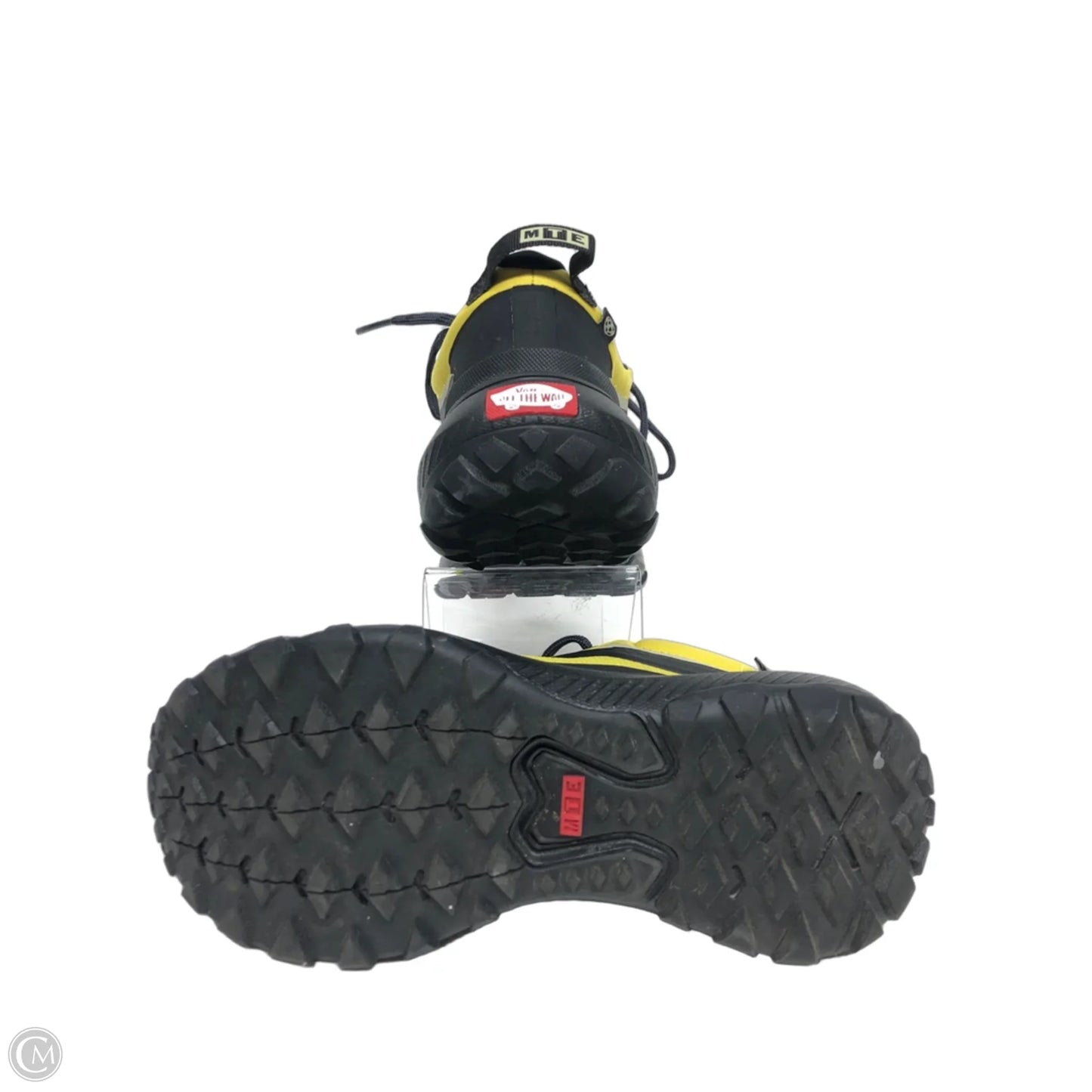 Shoes Athletic By Vans In Black & Yellow, Size: 6.5