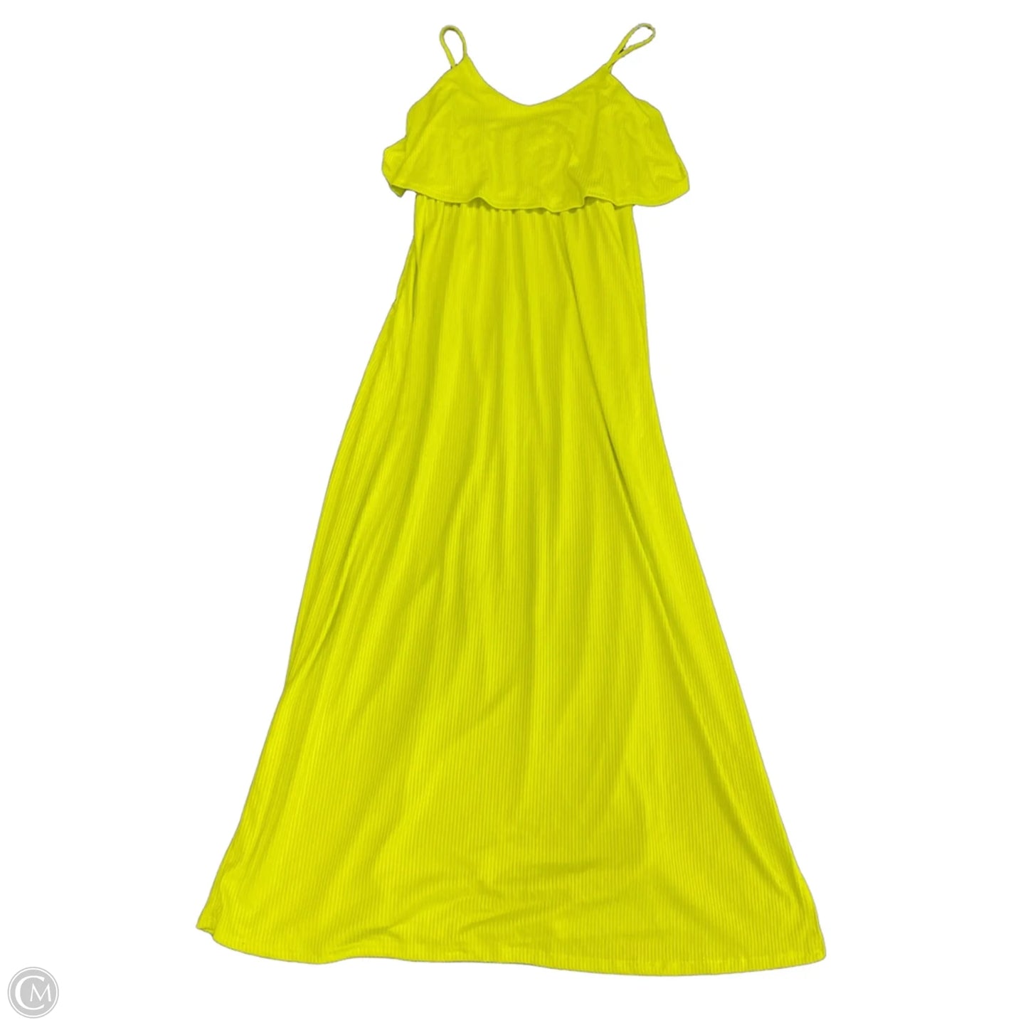 Dress Casual Midi By See You Monday In Chartreuse, Size: L