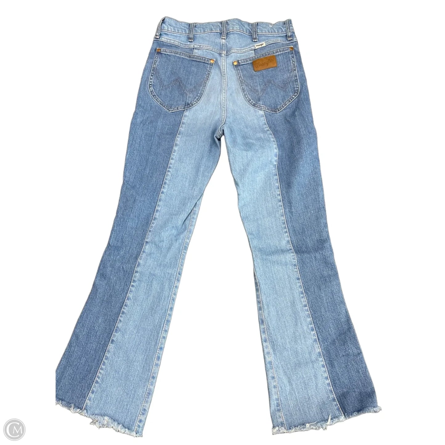 Jeans Flared By Wrangler In Blue Denim, Size: 10