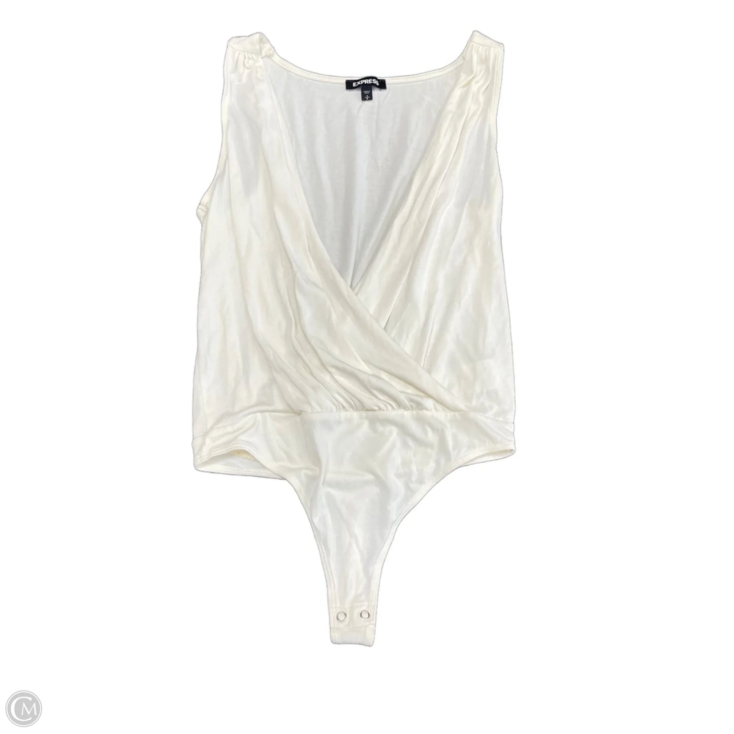 Bodysuit By Express In Ivory, Size: S
