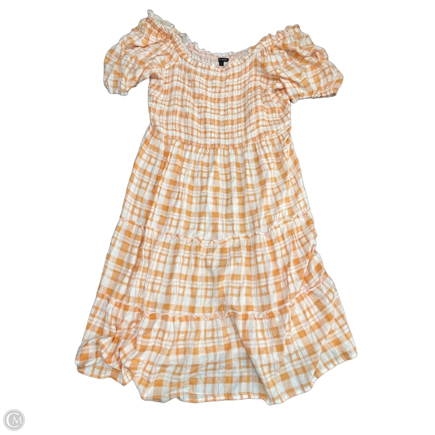 Dress Casual Midi By As U Wish In Orange, Size: 3x