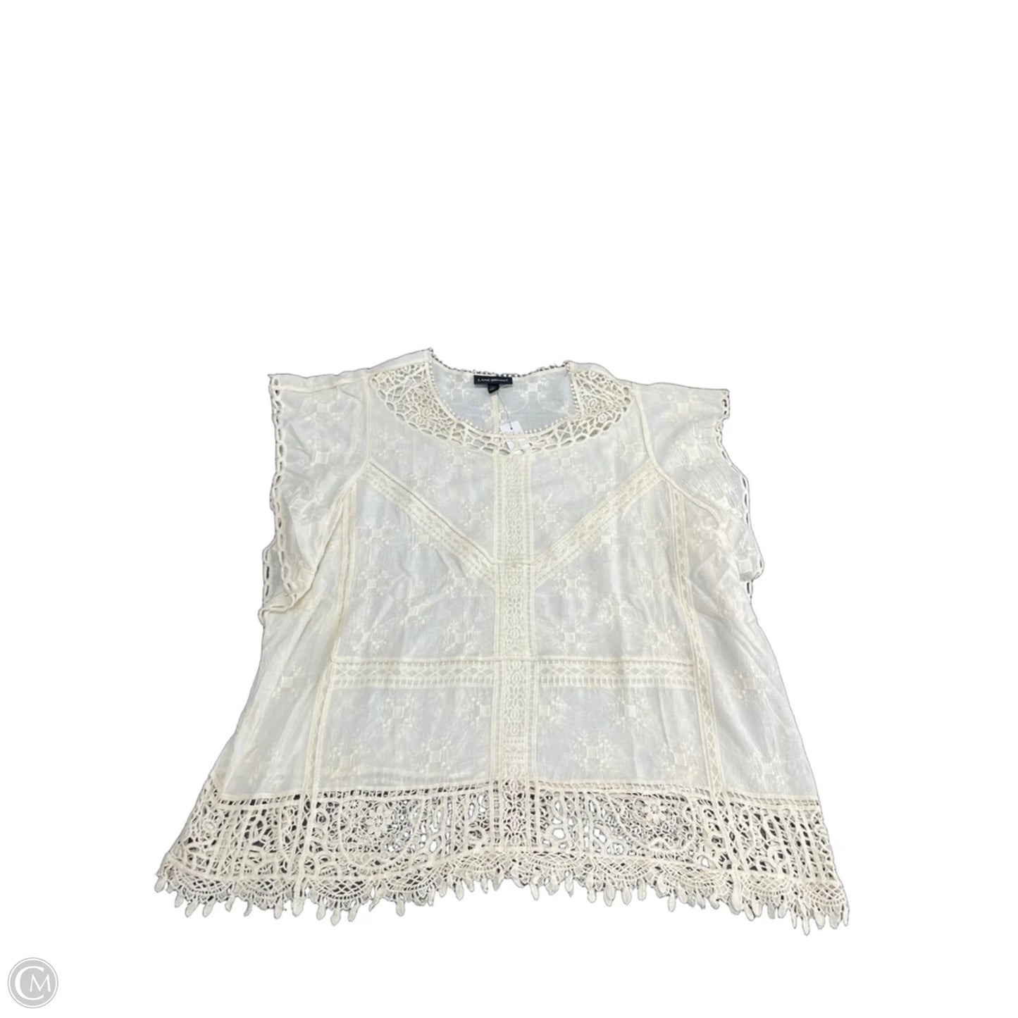 Tunic Short Sleeve By Lane Bryant In Cream, Size: 20