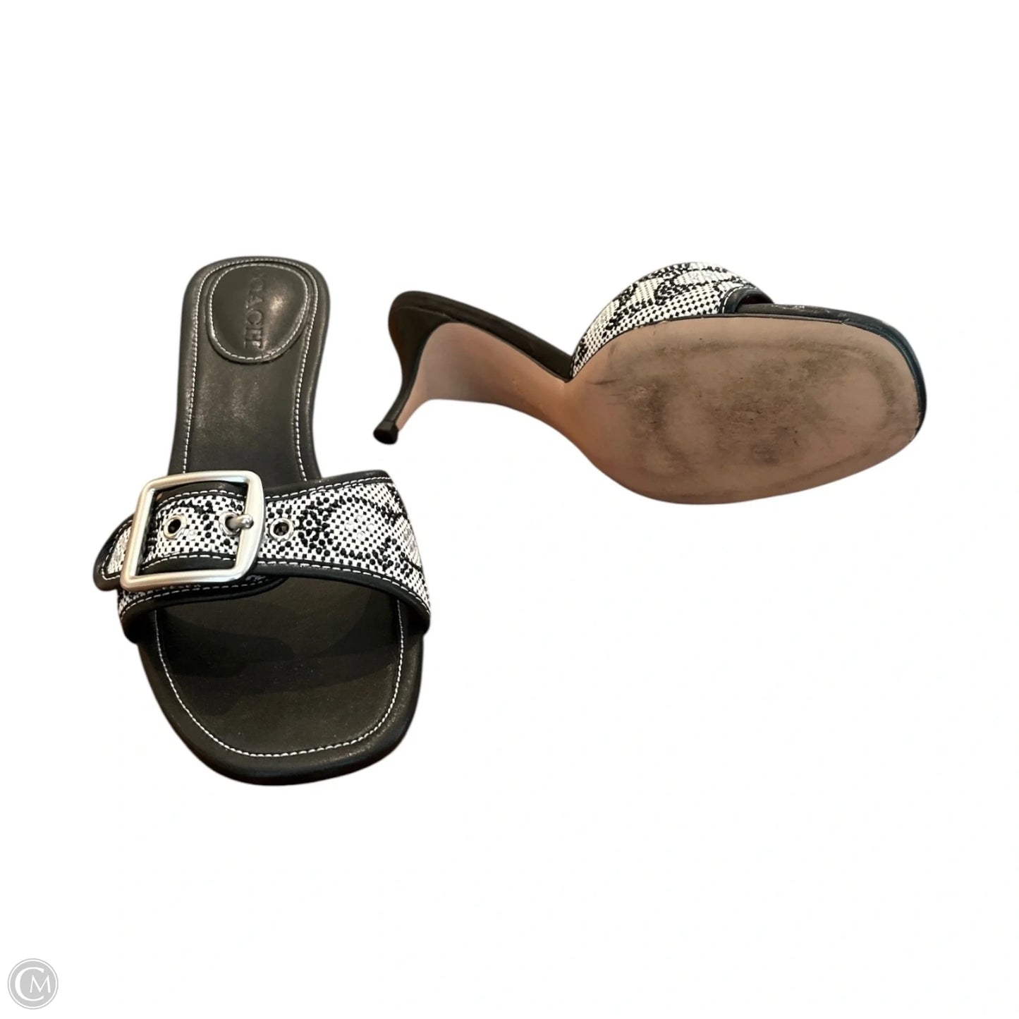 Sandals Designer By Coach In Black & Grey, Size: 8