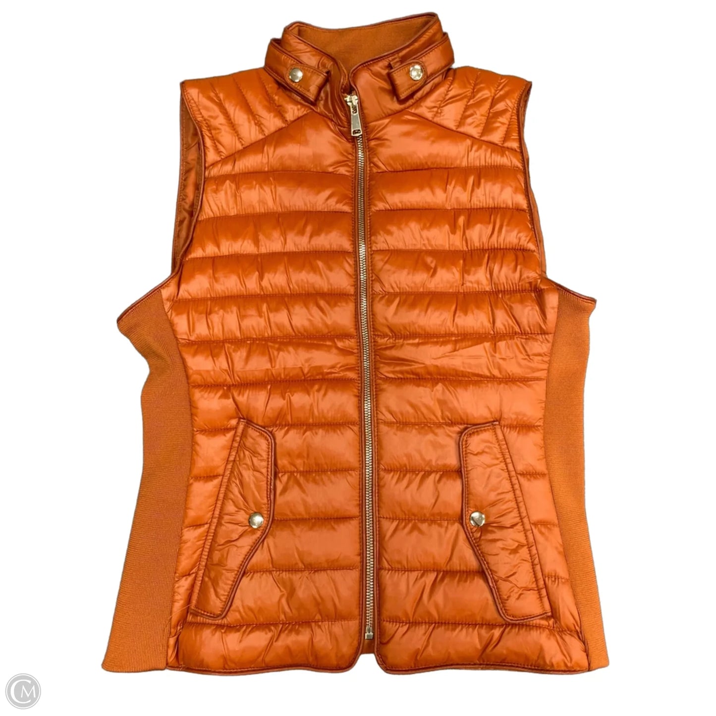 Vest Puffer & Quilted By Love Tree In Orange, Size: S