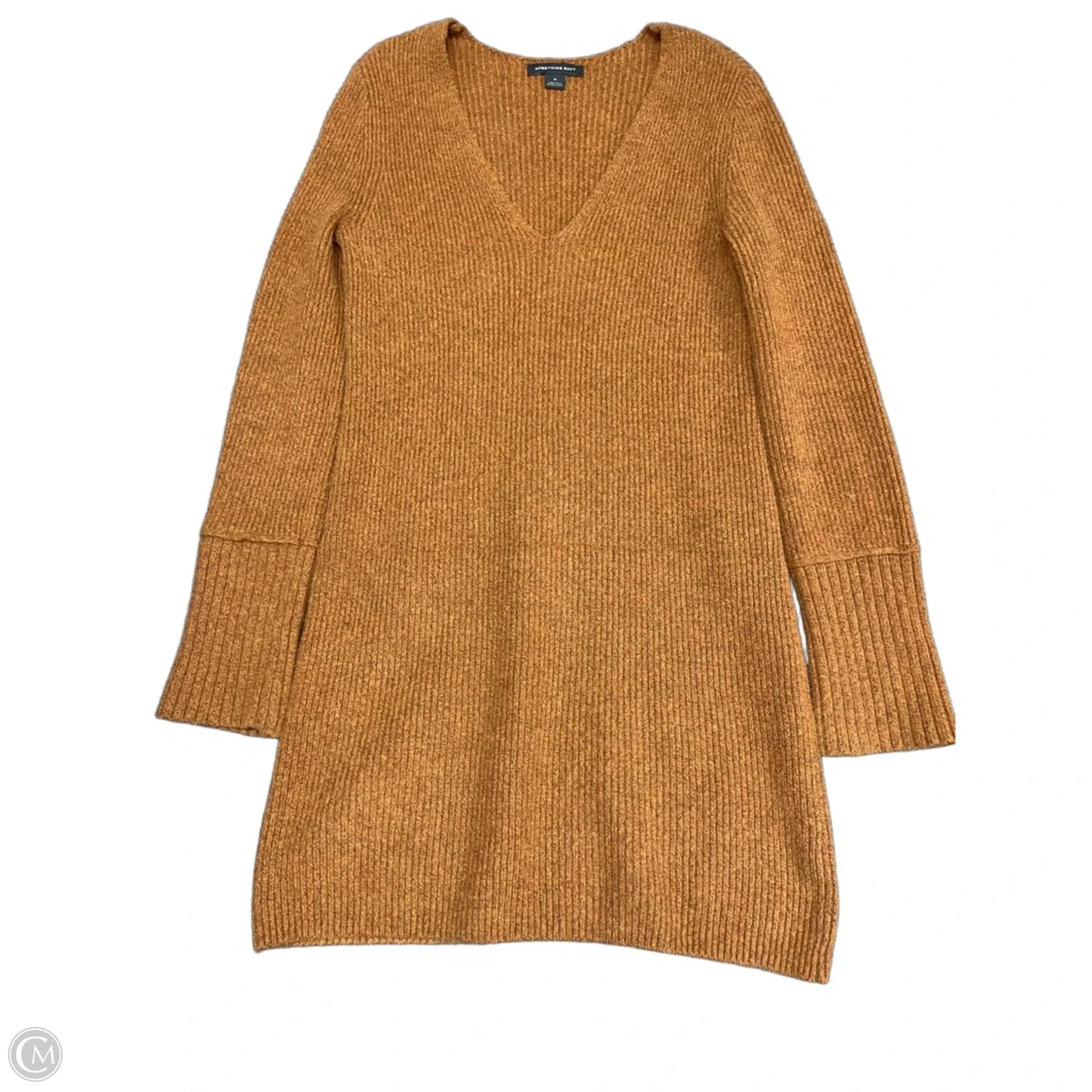 Dress Sweater By Something Navy In Brown, Size: M