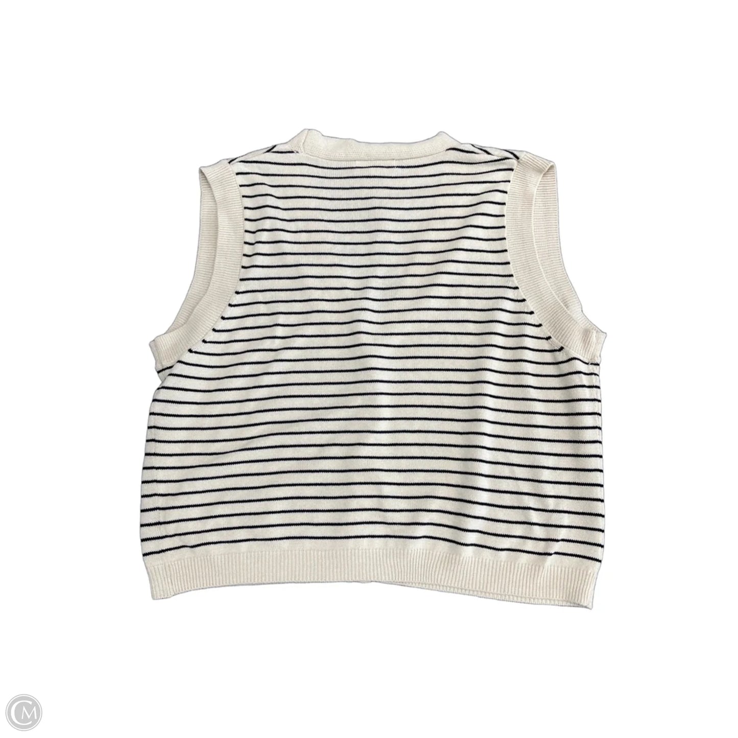 Vest Sweater By Fashion Nova In Black & Tan, Size: L