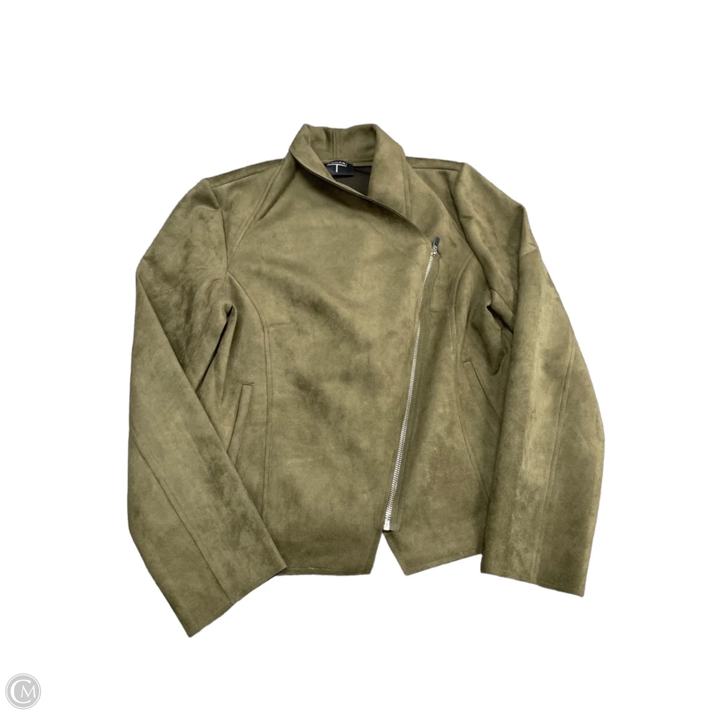 Jacket Moto By Tahari In Green, Size: M