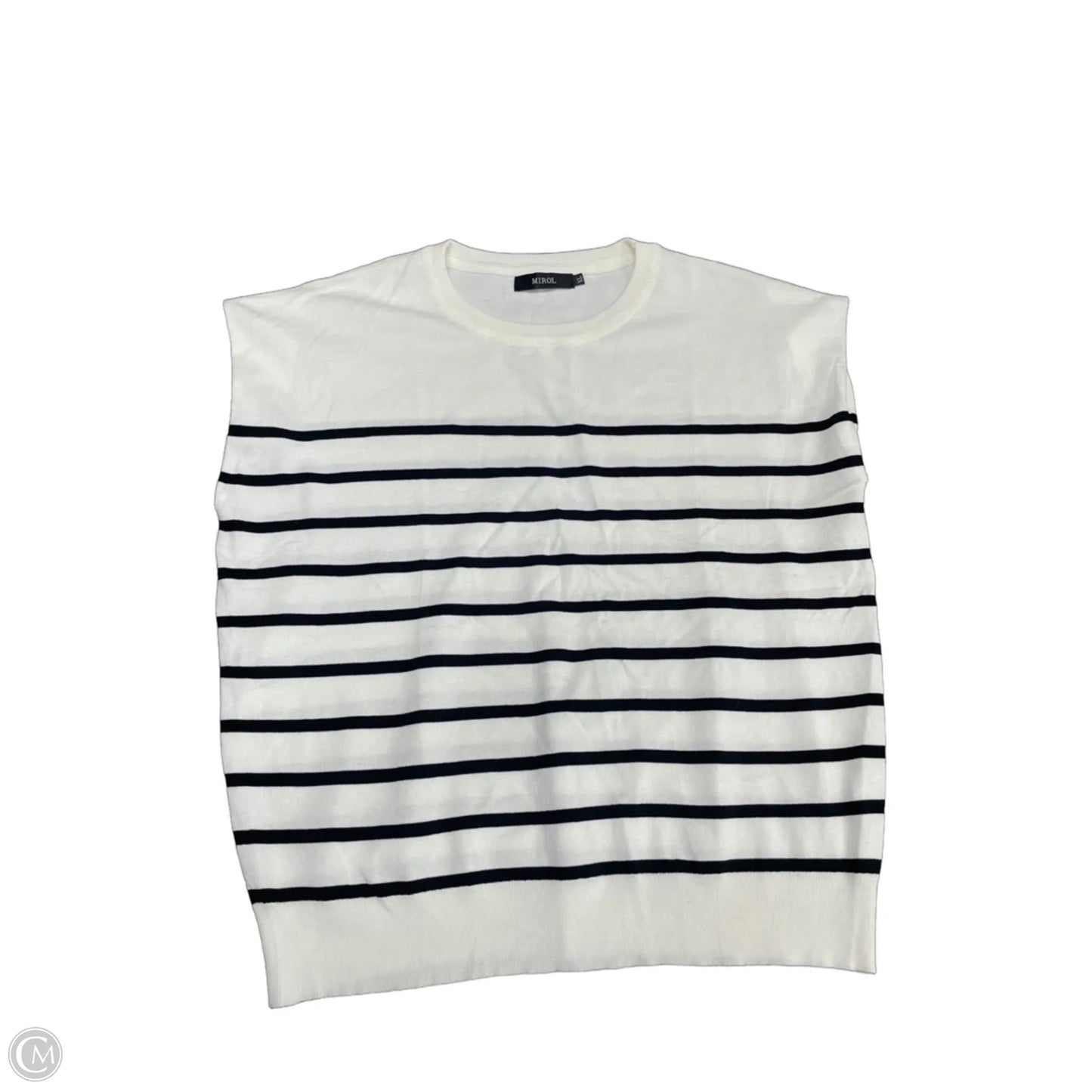 Top Short Sleeve By Clothes Mentor In Black & White, Size: Xl