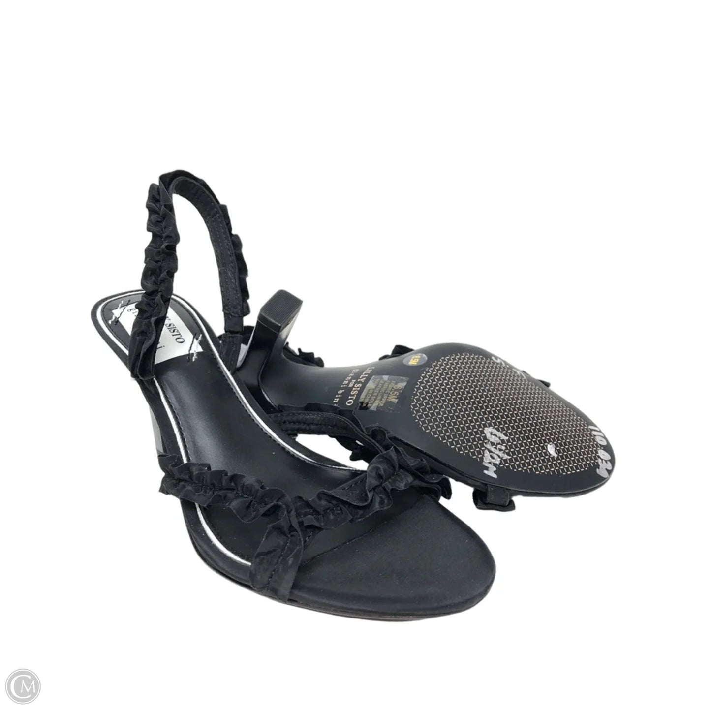 Sandals Heels Kitten By Gianni Bini In Black, Size: 6.5