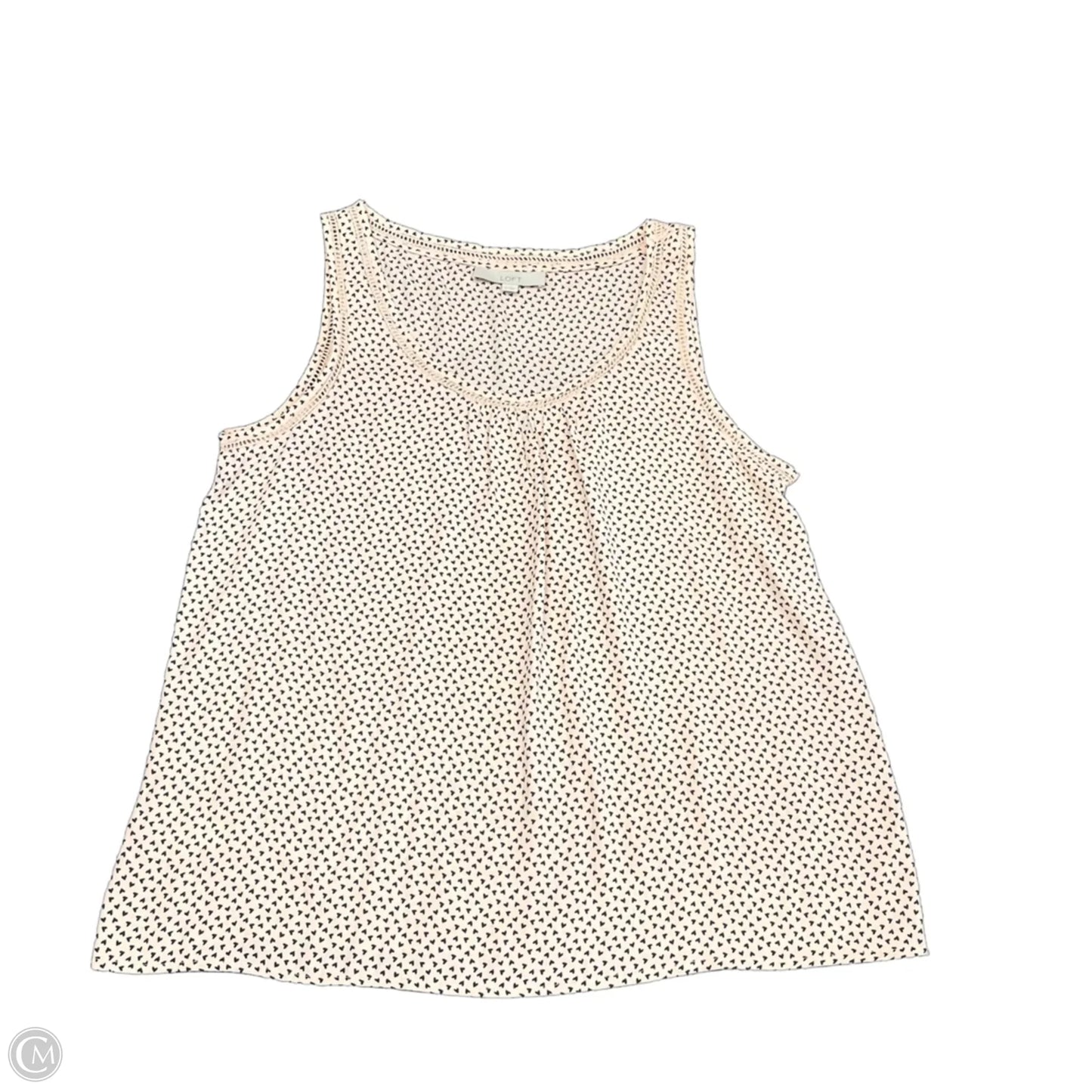 Top Sleeveless By Loft In Black & Pink, Size: Xl