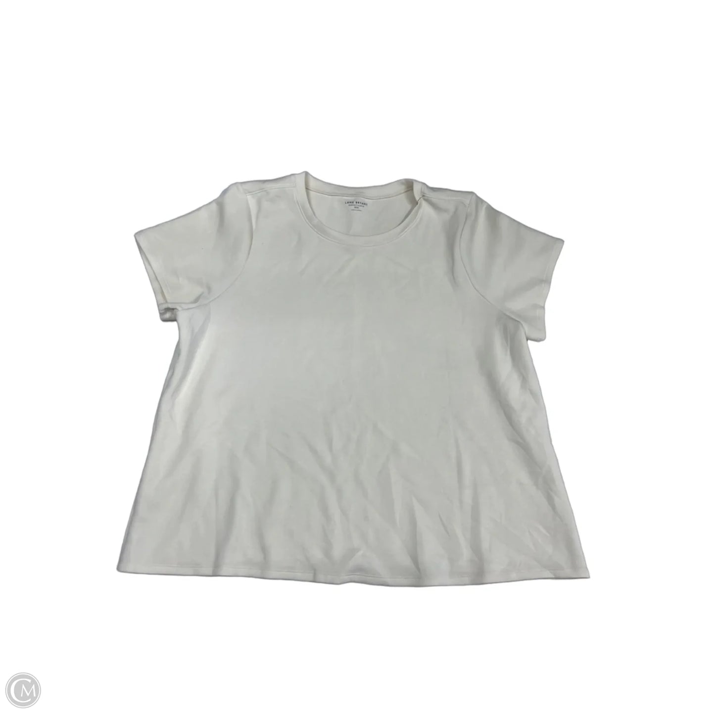 Top Short Sleeve Basic By Lane Bryant In Cream, Size: 1x