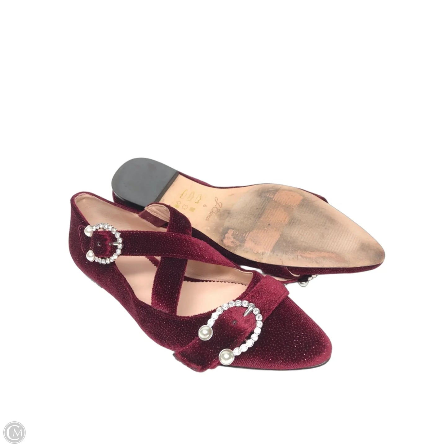 Shoes Flats By J. Crew In Maroon, Size: 6