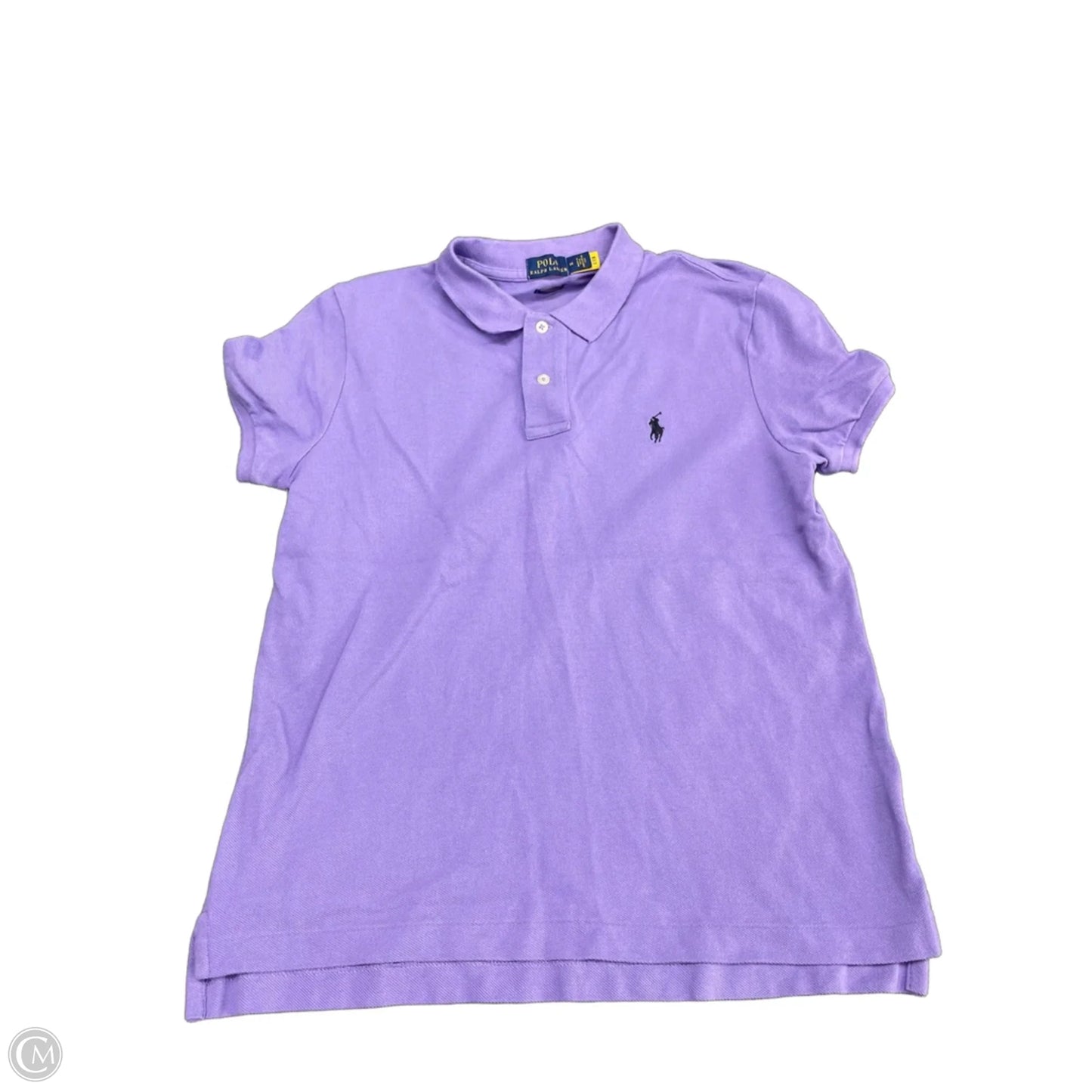 Top Short Sleeve By Polo Ralph Lauren In Purple, Size: M