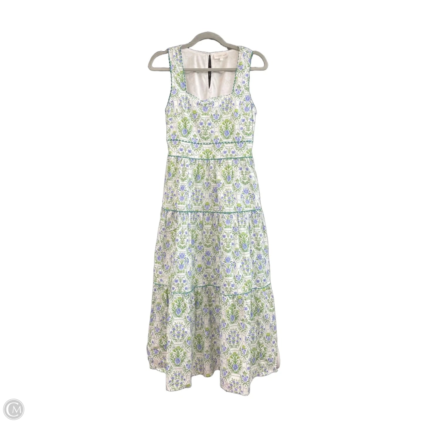 Dress Casual Midi By Entro In Green & Purple, Size: S