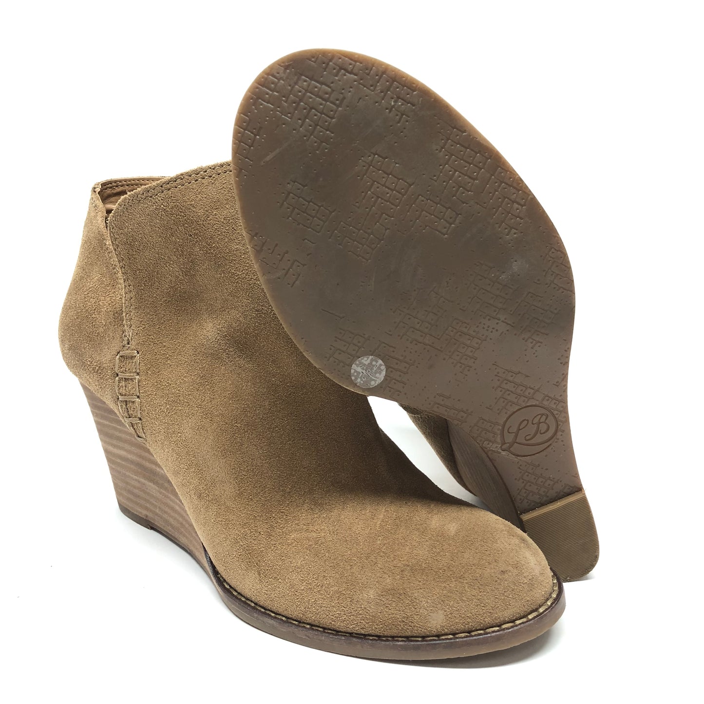 Boots Ankle Heels By Lucky Brand In Brown, Size: 8