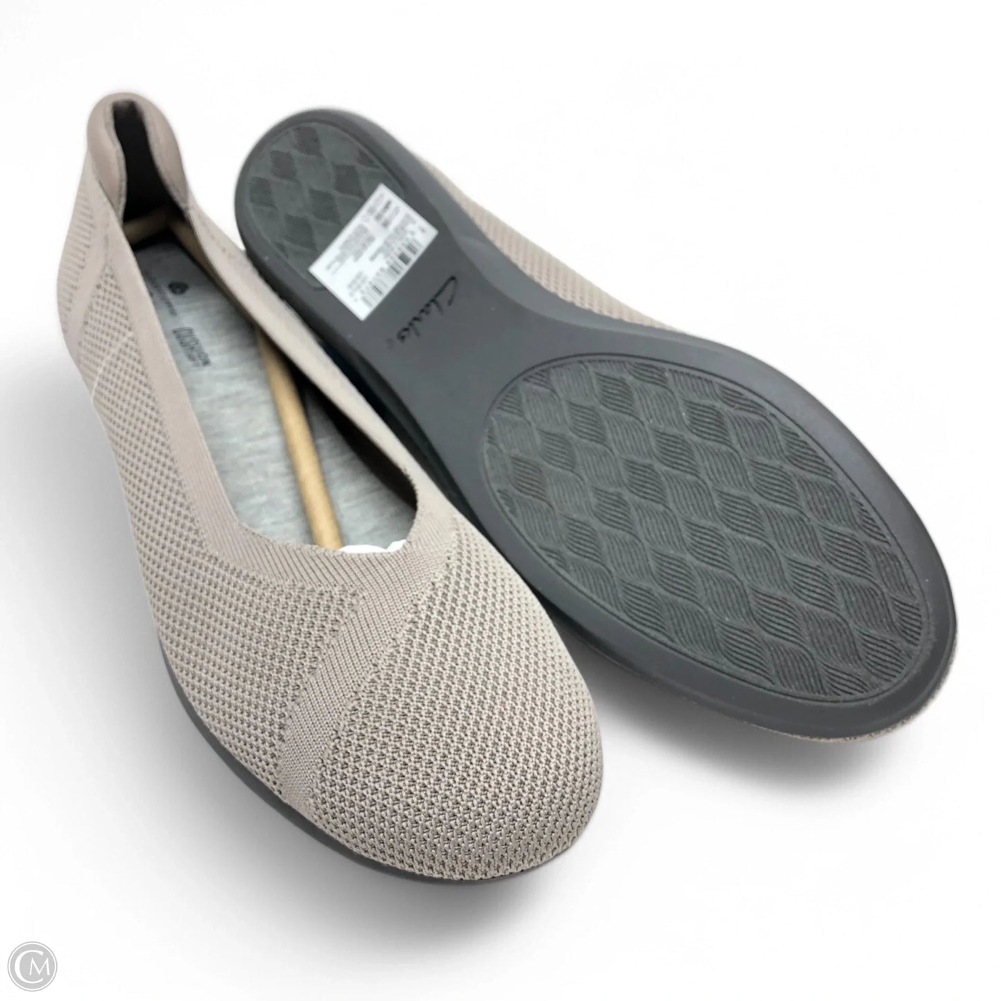 Shoes Flats By Clarks In Taupe, Size: 9