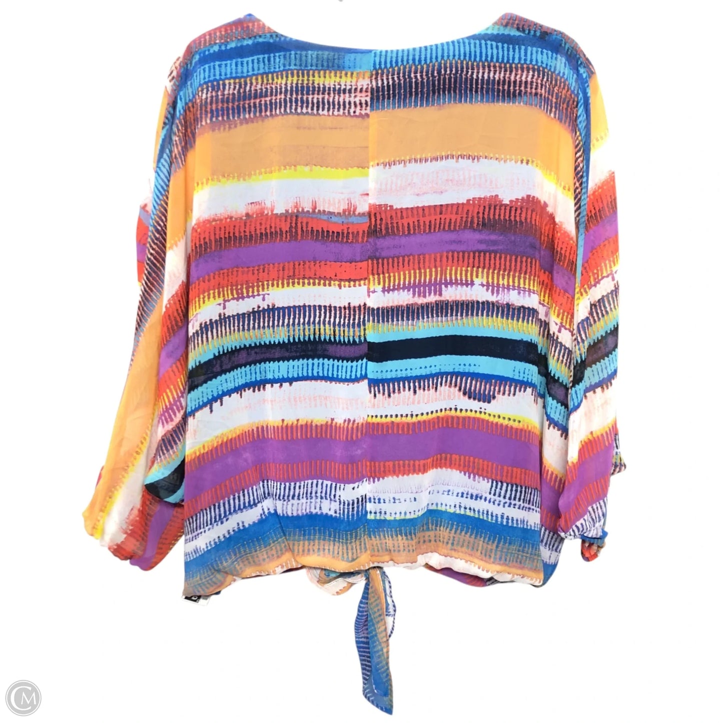 Blouse 3/4 Sleeve By Coco Bianco In Multi-colored, Size: S