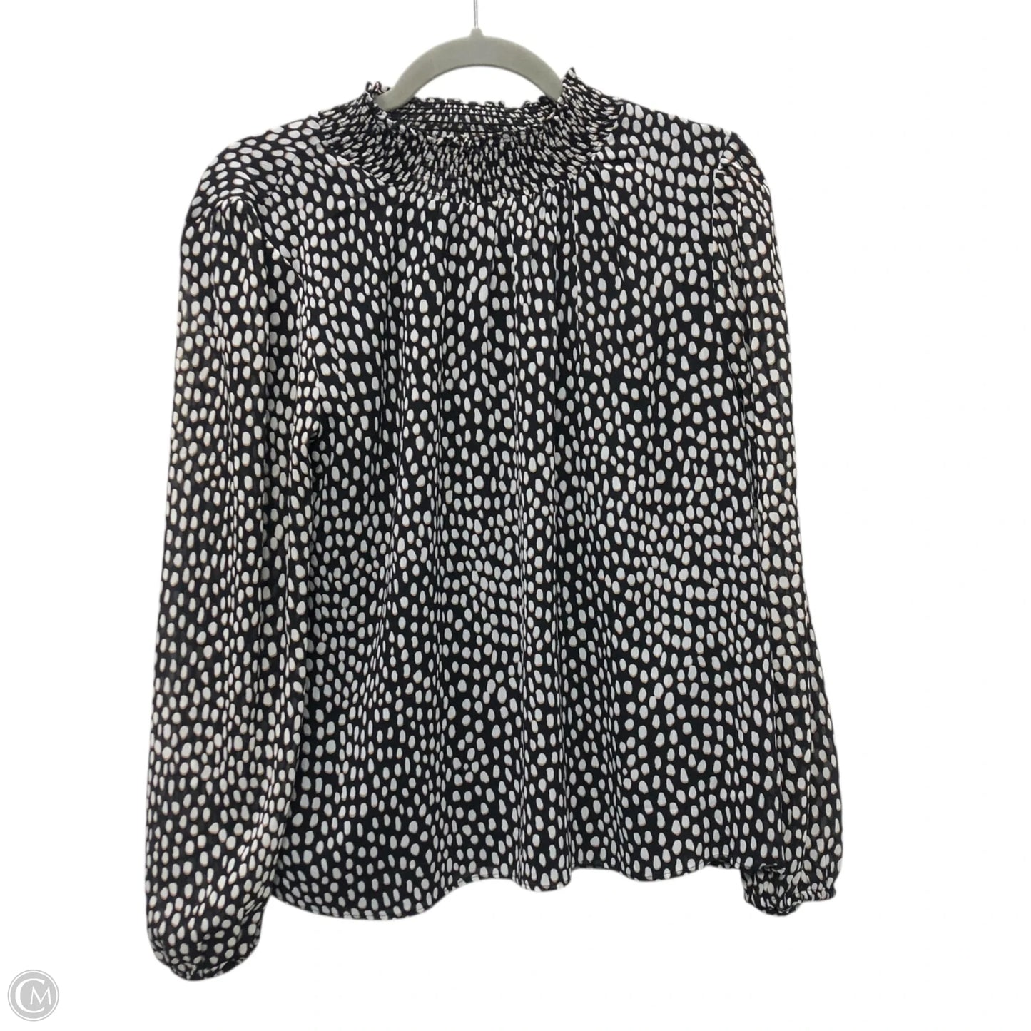 Blouse Long Sleeve By J. Crew In Black, Size: S