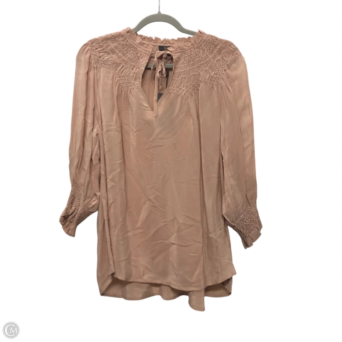 Blouse Designer By Frye In Tan, Size: S