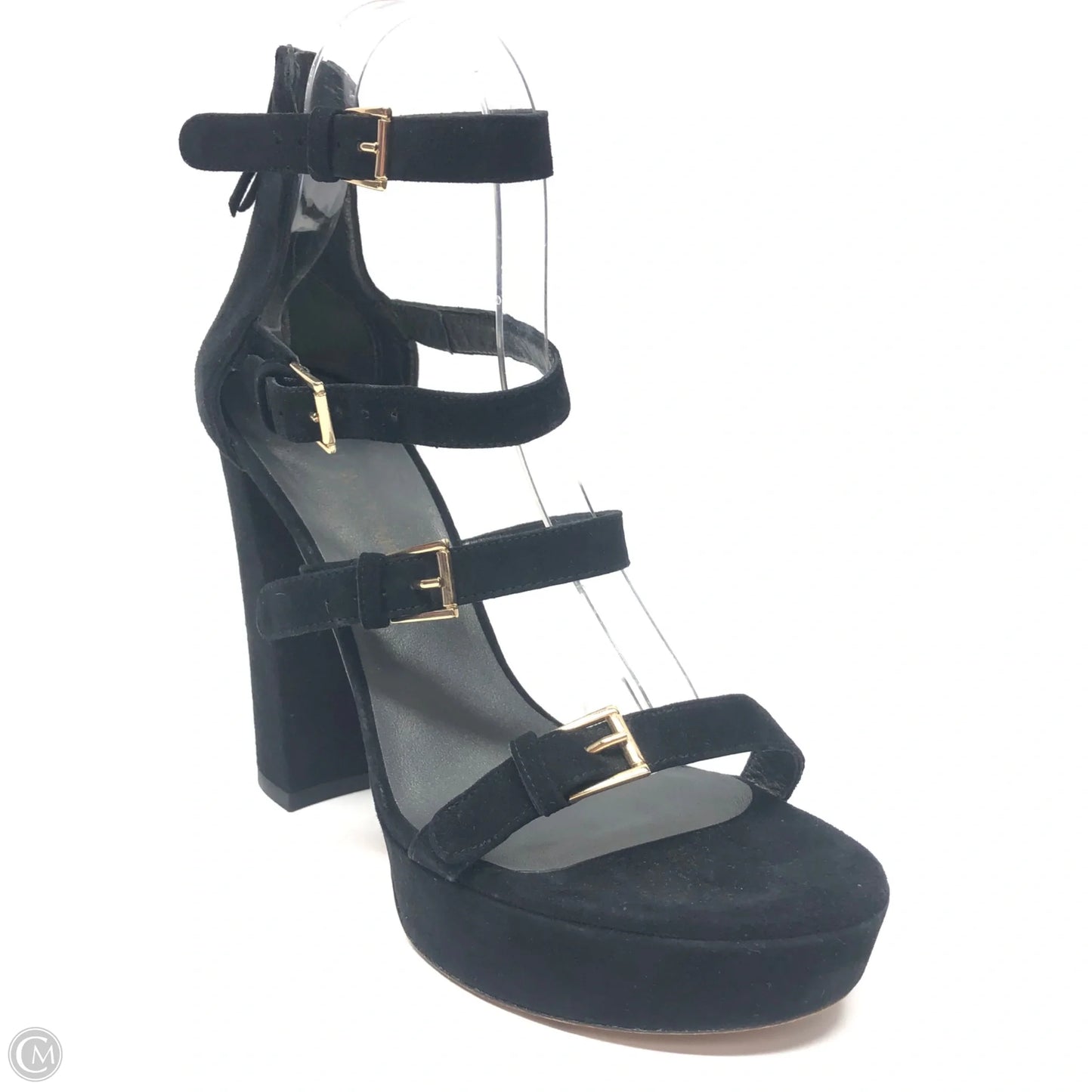 Sandals Designer By Stuart Weitzman In Black, Size: 9