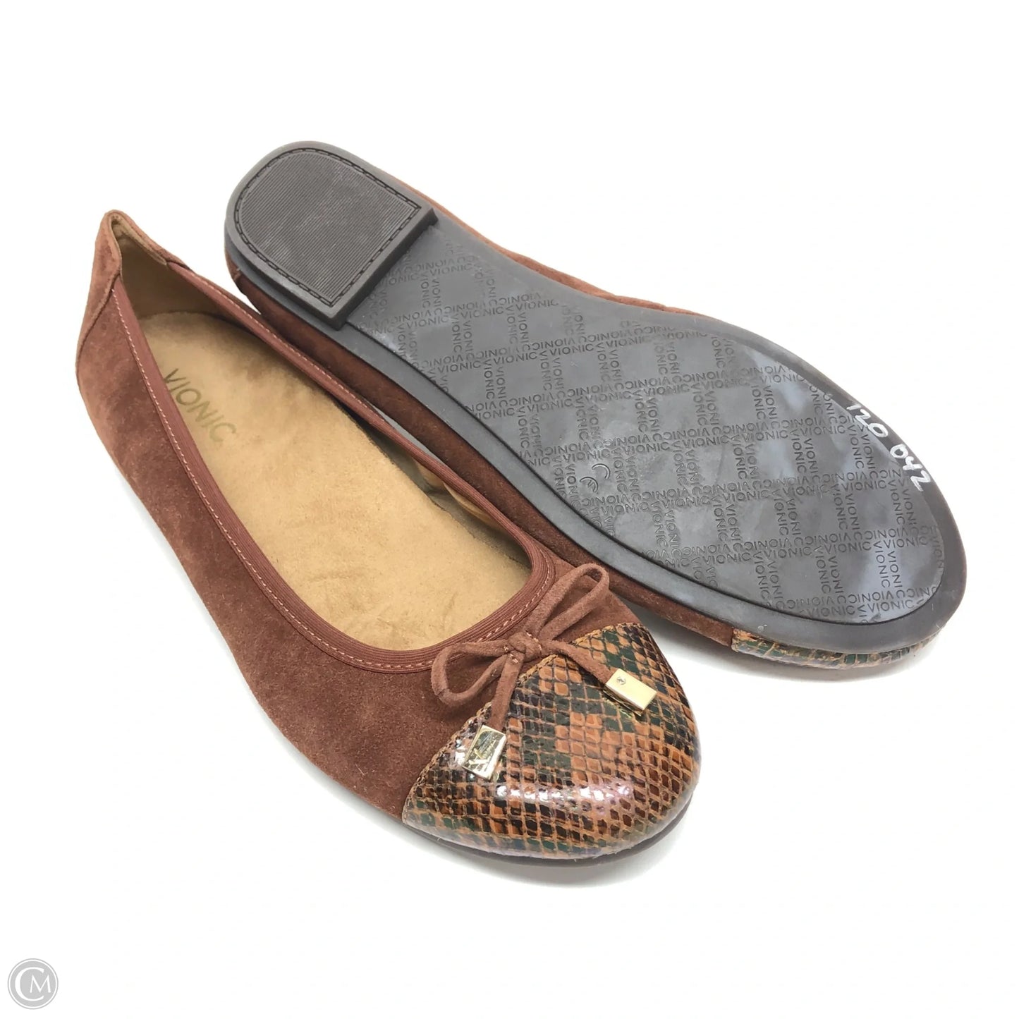 Shoes Flats By Vionic In Brown, Size: 9.5