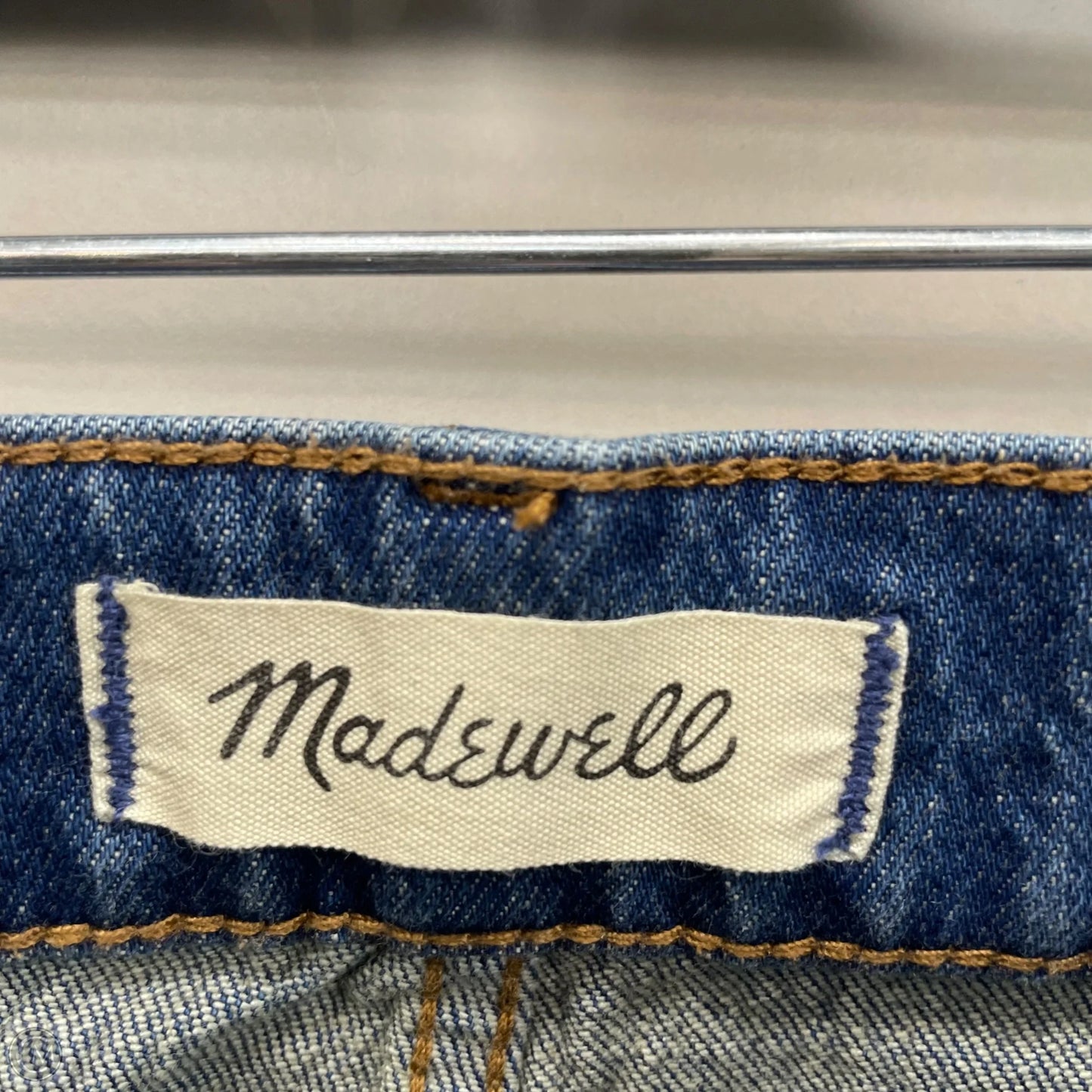 Jeans Straight By Madewell In Blue Denim, Size: 6