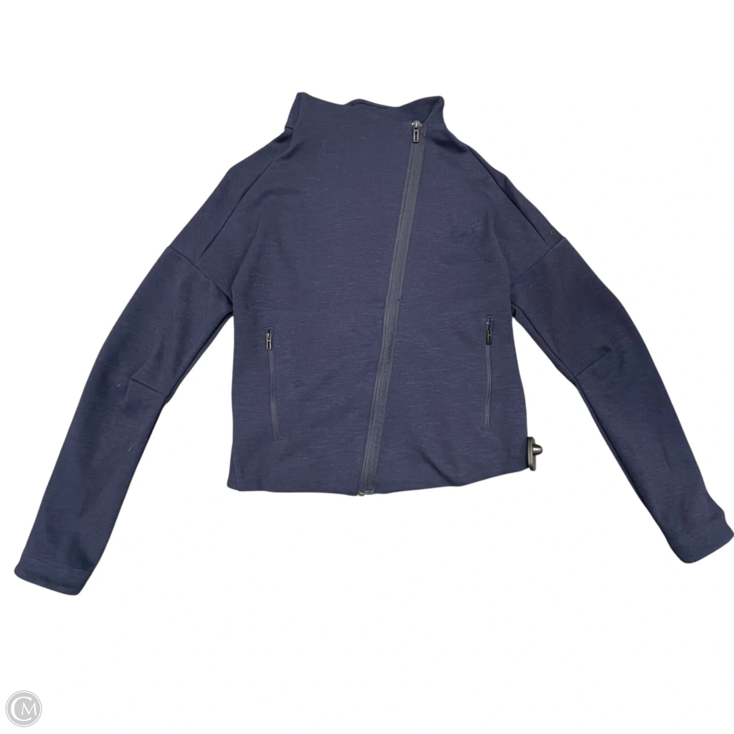 Athletic Jacket By Adidas In Navy, Size: S