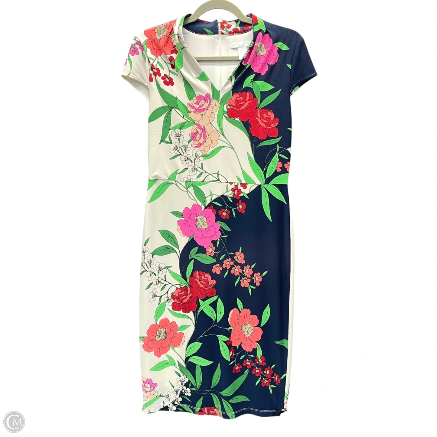 Dress Casual Midi By London Times In Floral Print, Size: 8p