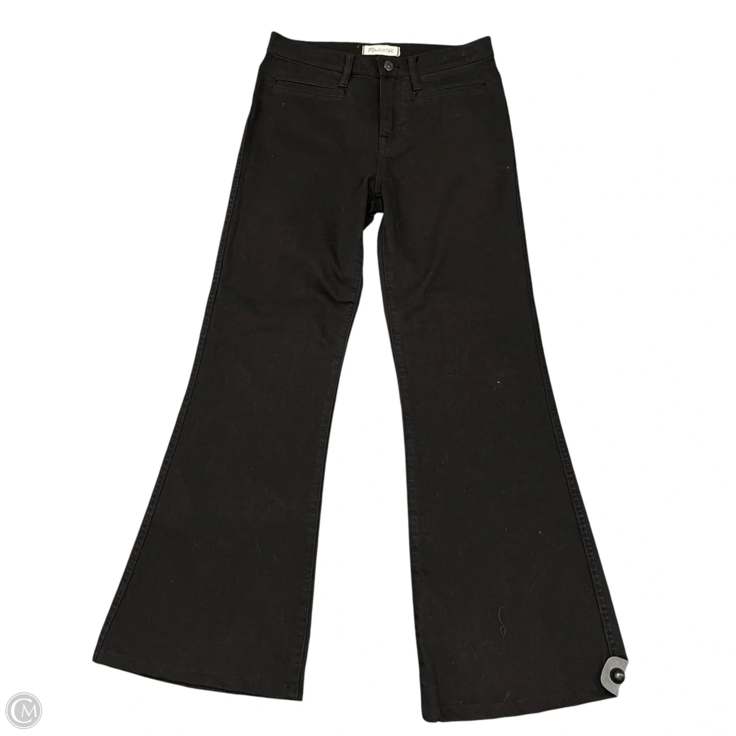 Jeans Flared By Madewell In Black Denim, Size: 4