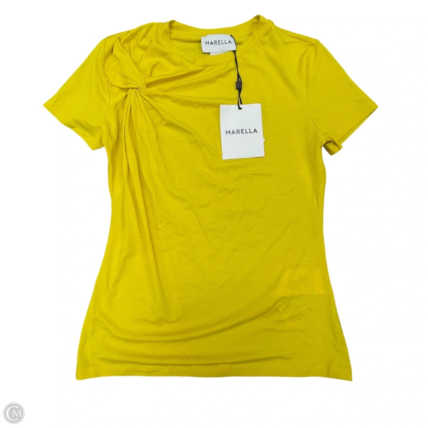 Top Short Sleeve By Cma In Yellow, Size: M