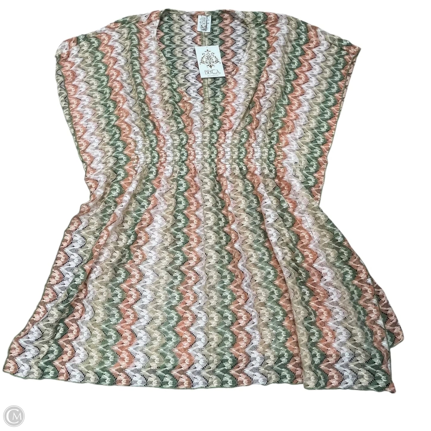 Swimwear Cover-up By Cmc In Green & Pink, Size: Xs