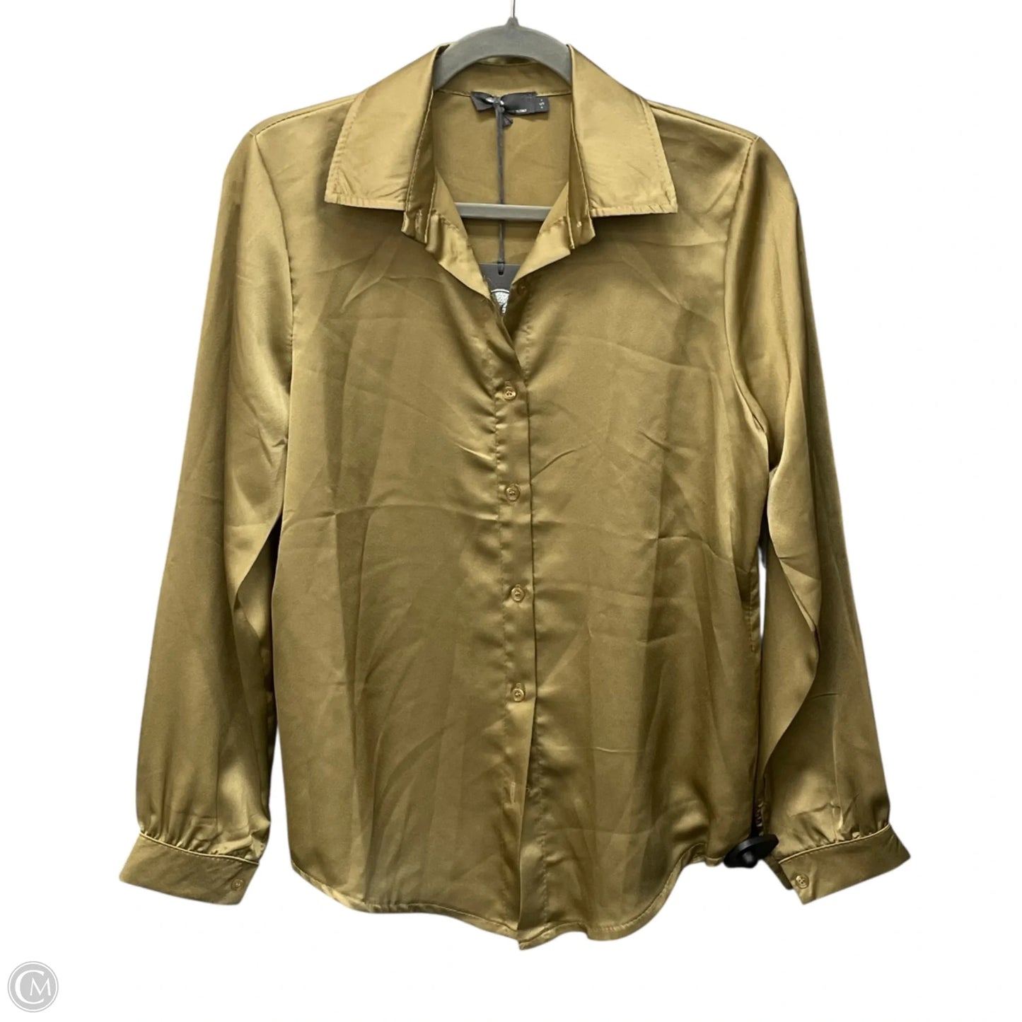 Blouse Long Sleeve By Cmc In Tan, Size: S