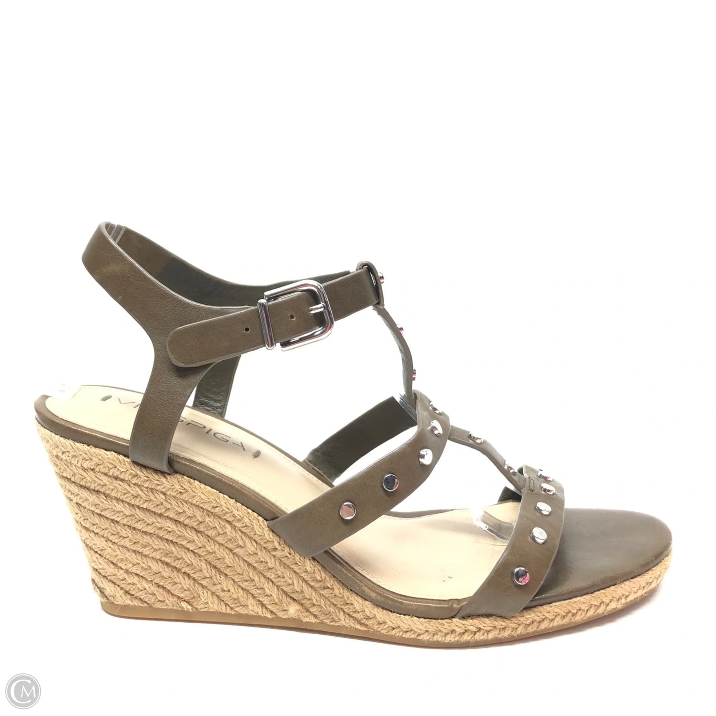 Sandals Heels Wedge By Via Spiga In Brown, Size: 9.5