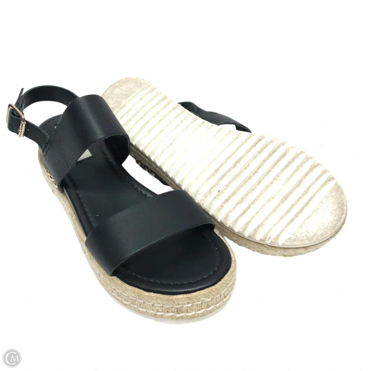 Sandals Heels Platform By Steve Madden In Black, Size: 8