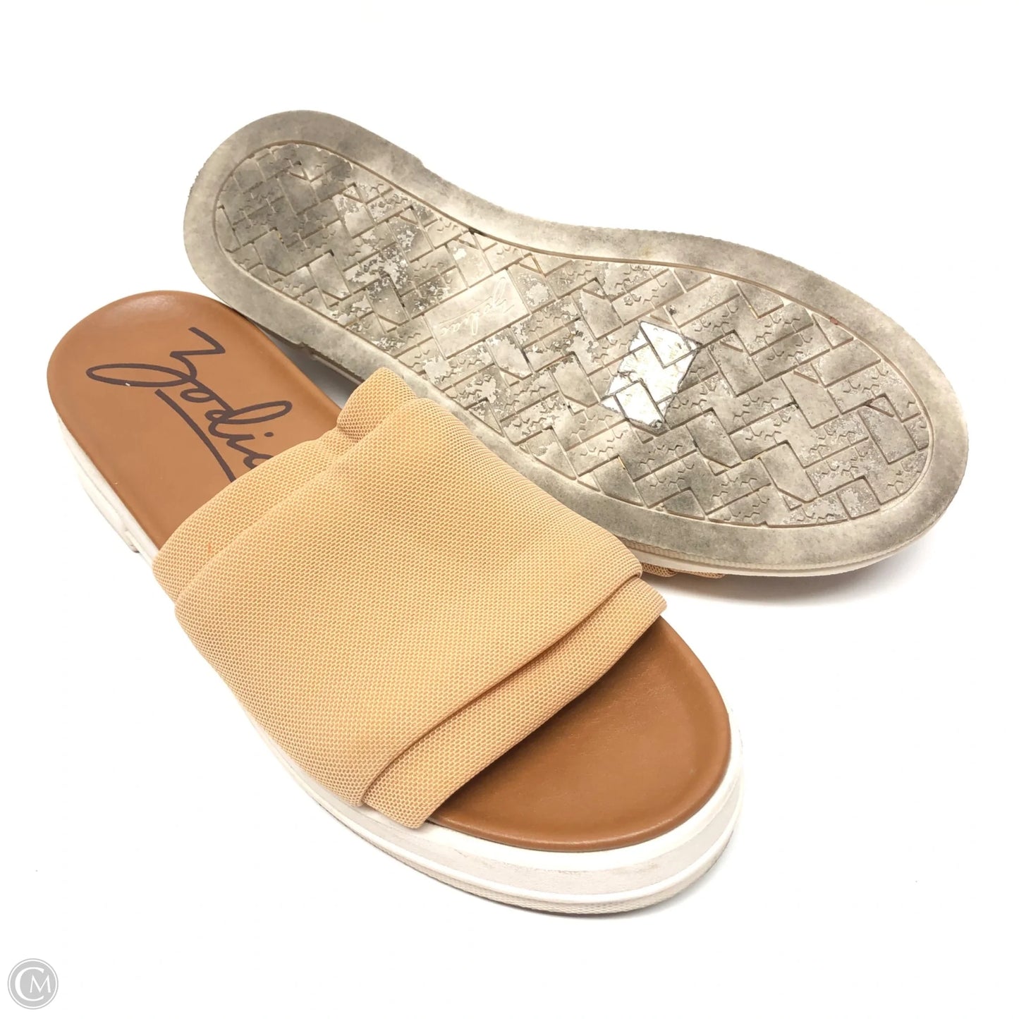Sandals Flats By Clothes Mentor In Tan, Size: 9.5