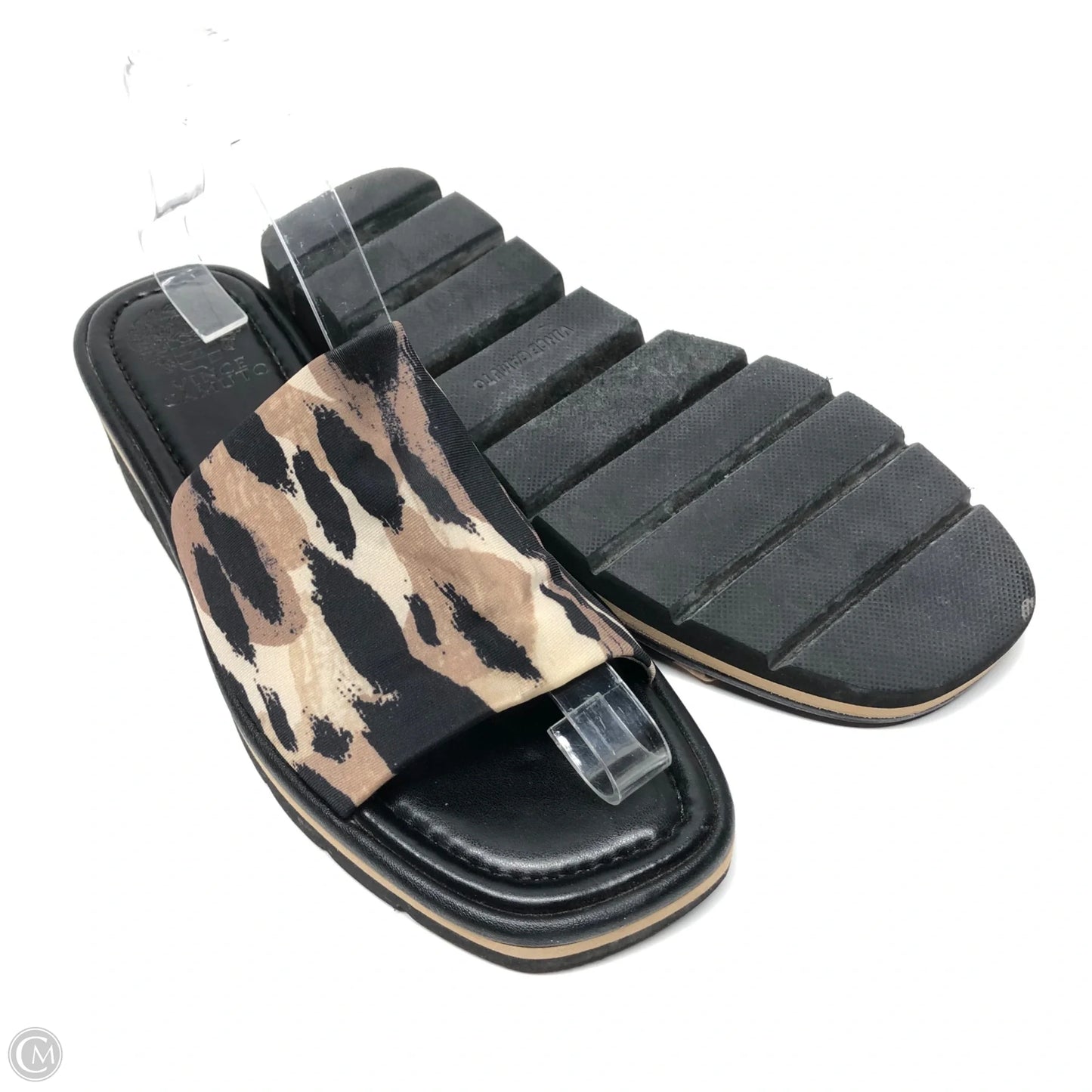 Sandals Flats By Vince Camuto In Black & Brown, Size: 9.5