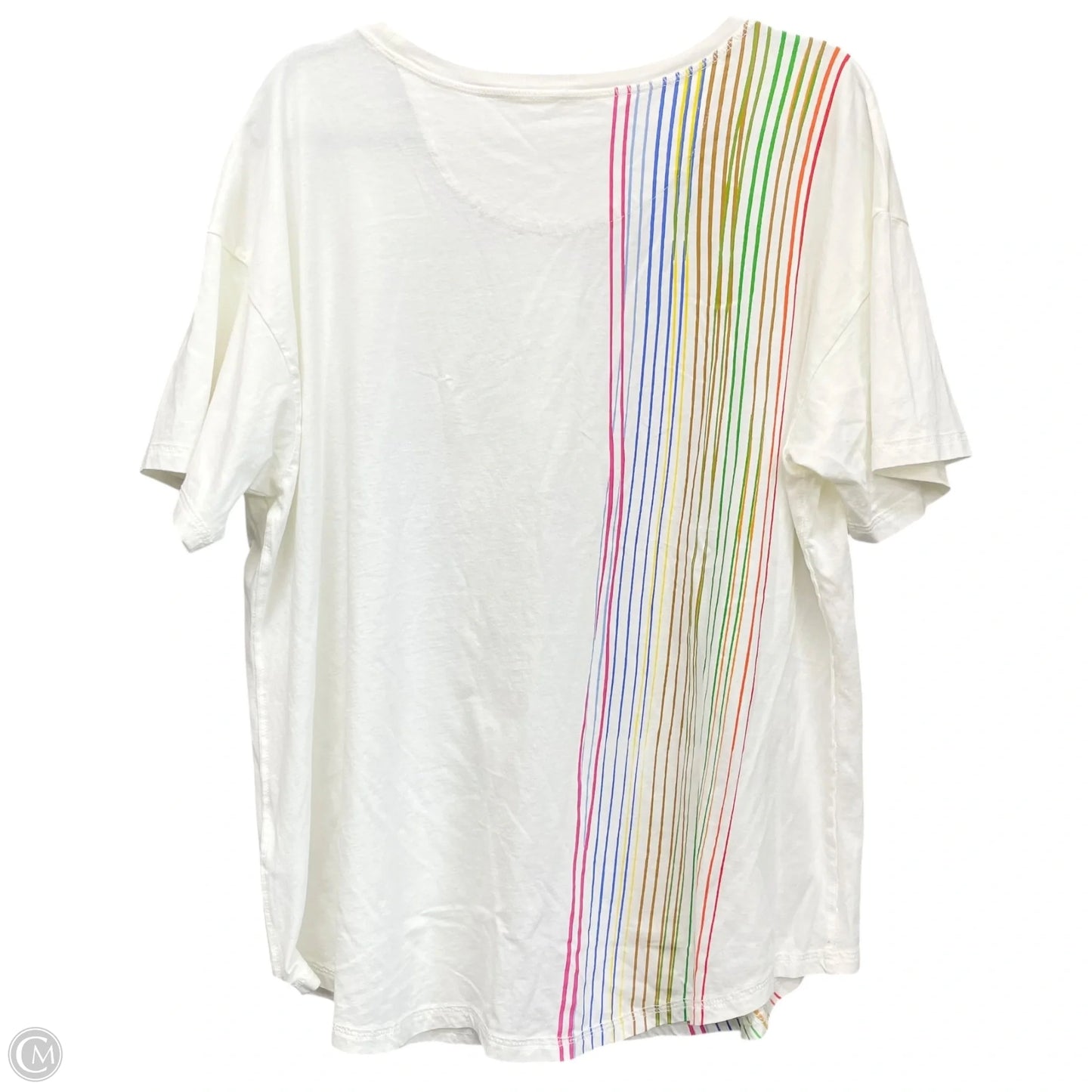Top Short Sleeve Basic By Anthropologie In Multi-colored, Size: Xl