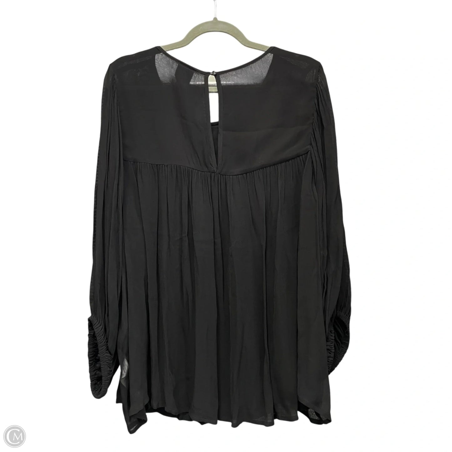 Blouse Long Sleeve By Ivy Jane In Black, Size: L