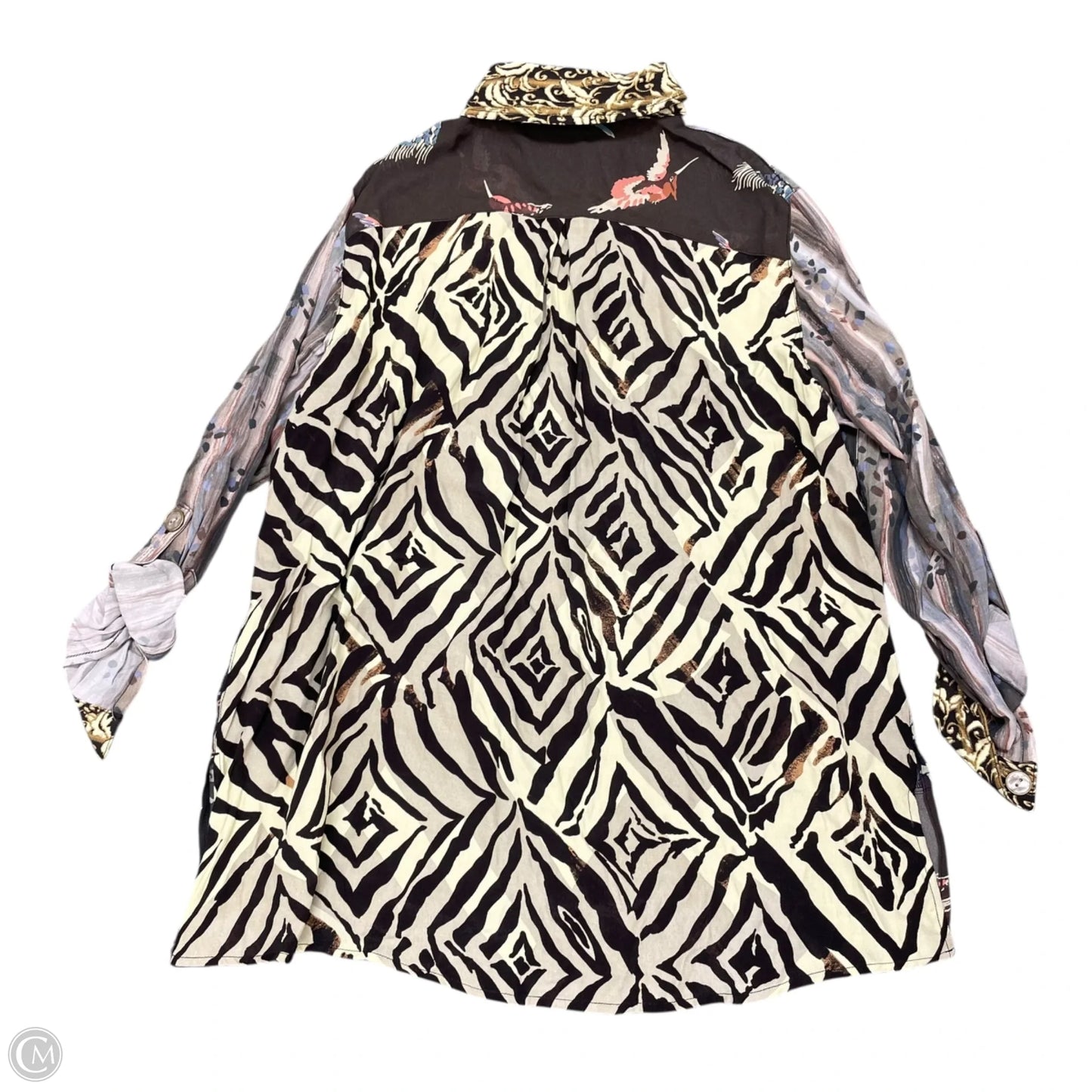 Tunic Long Sleeve By John Mark In Brown, Size: Mp