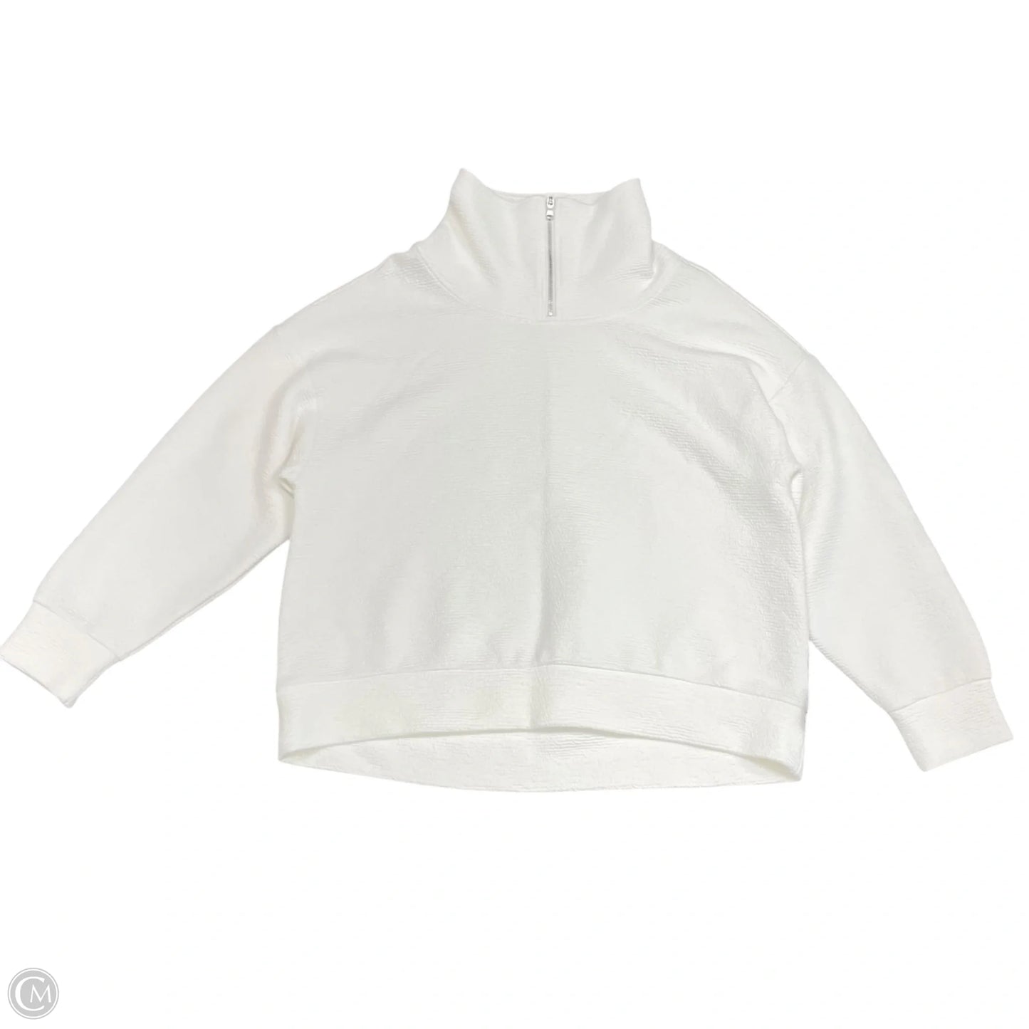 Athletic Top Long Sleeve Collar By Calia In Ivory, Size: Xl