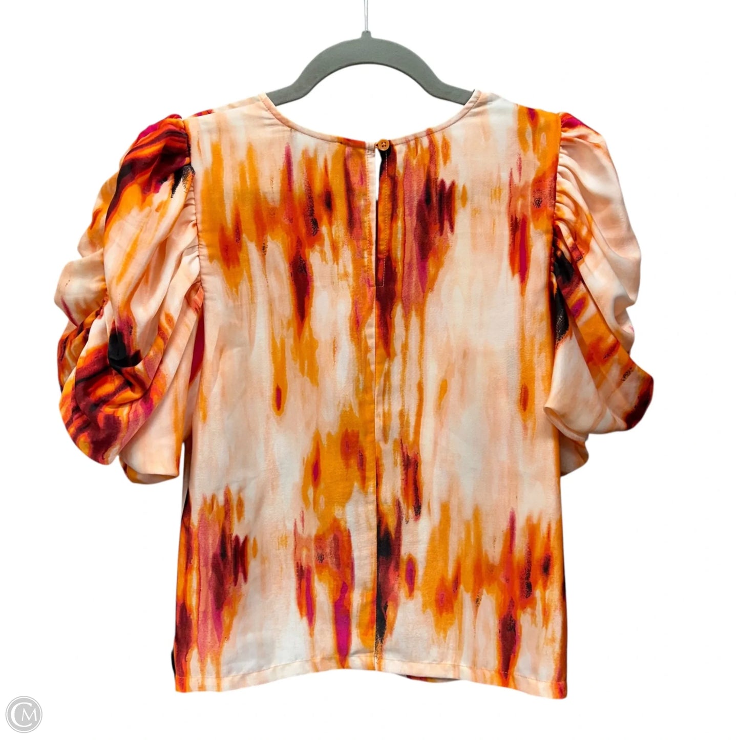 Blouse Short Sleeve By Dkny In Orange, Size: Xs