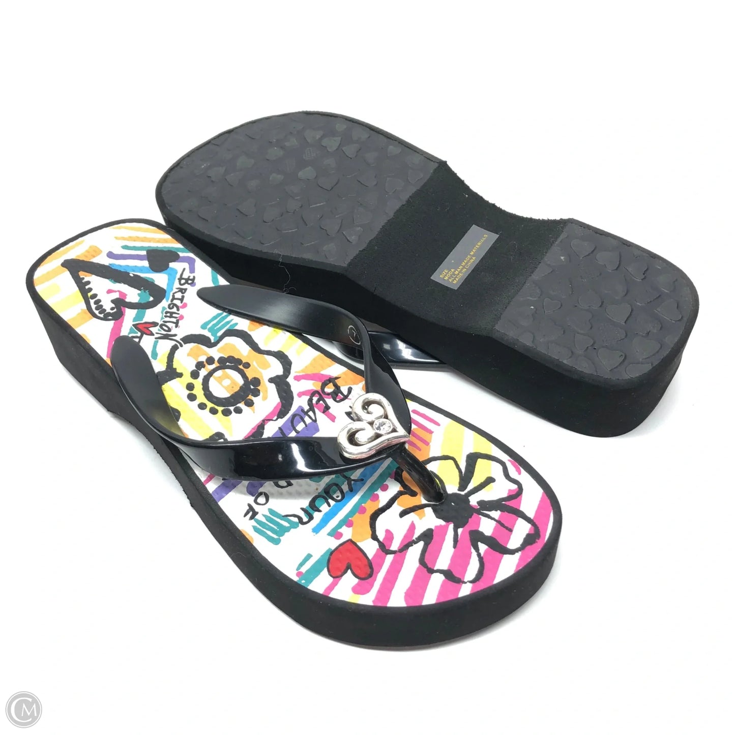 Sandals Flip Flops By Brighton In Multi-colored, Size: 7
