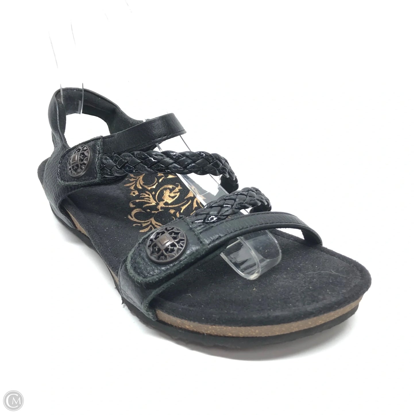 Sandals Flats By Aetrex In Black, Size: 7