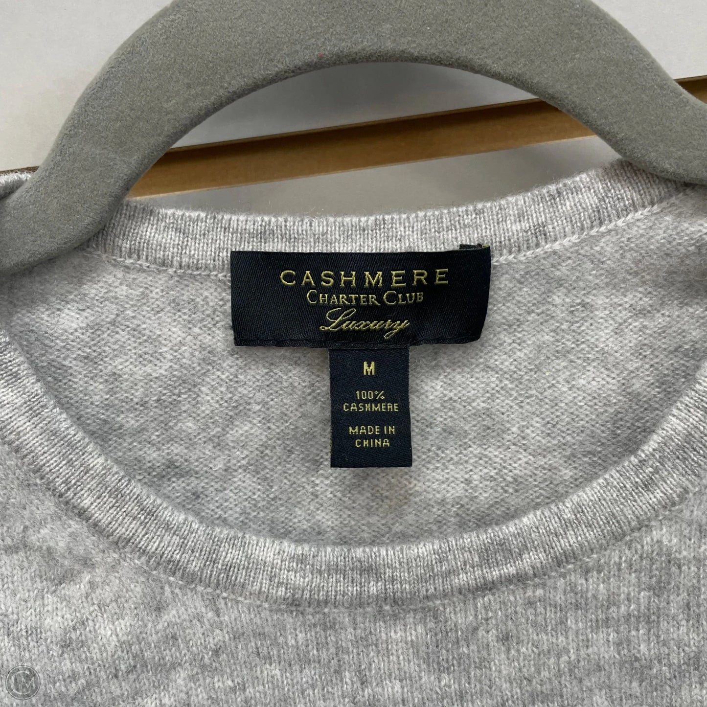 Sweater Cashmere By Charter Club In Grey, Size: M