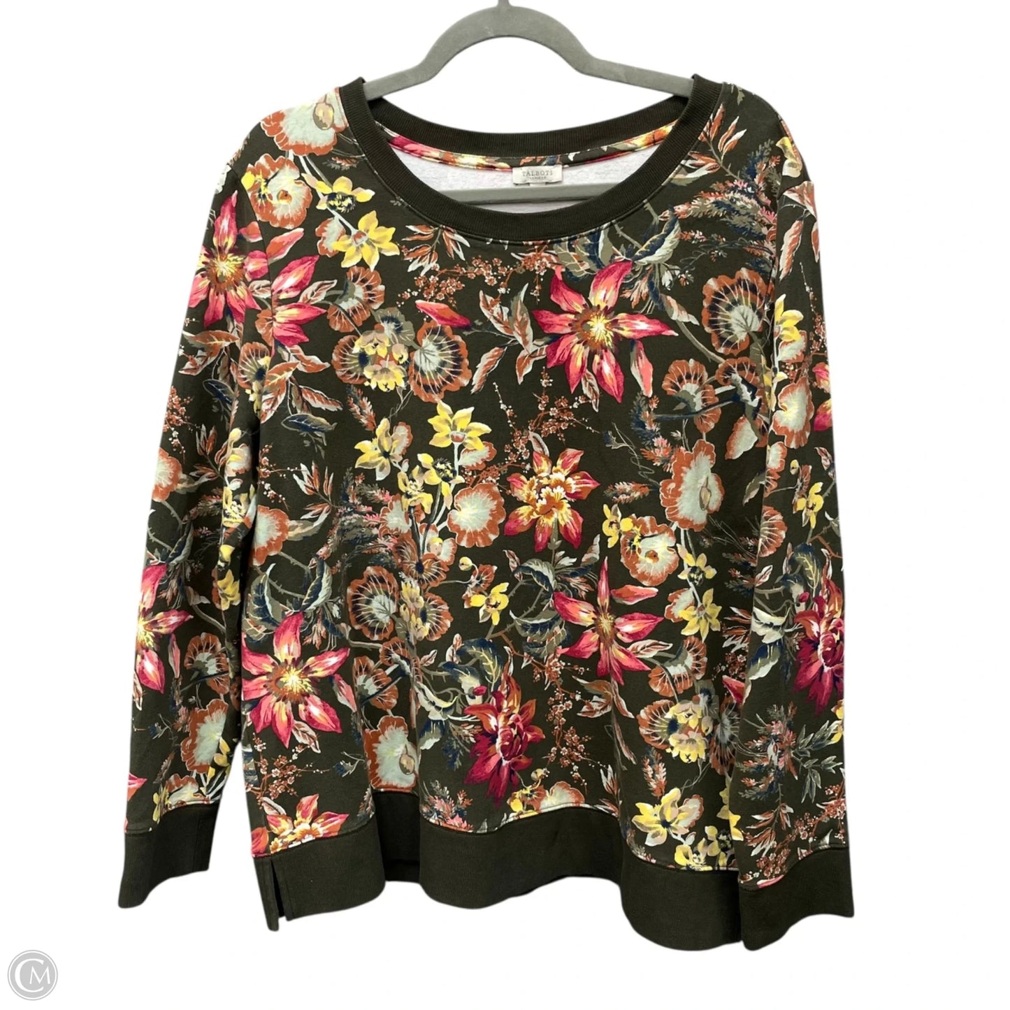 Sweatshirt Crewneck By Talbots In Floral Print, Size: 1x